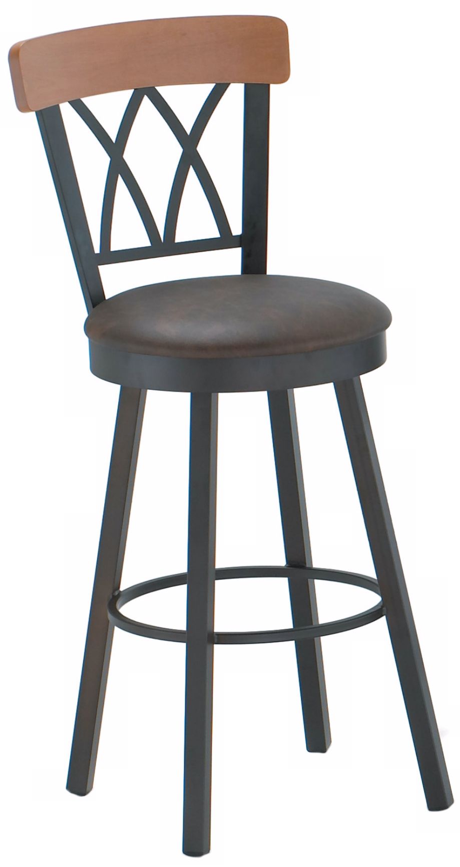 Amisco Brittany Java 26" High Swivel Counter Stool