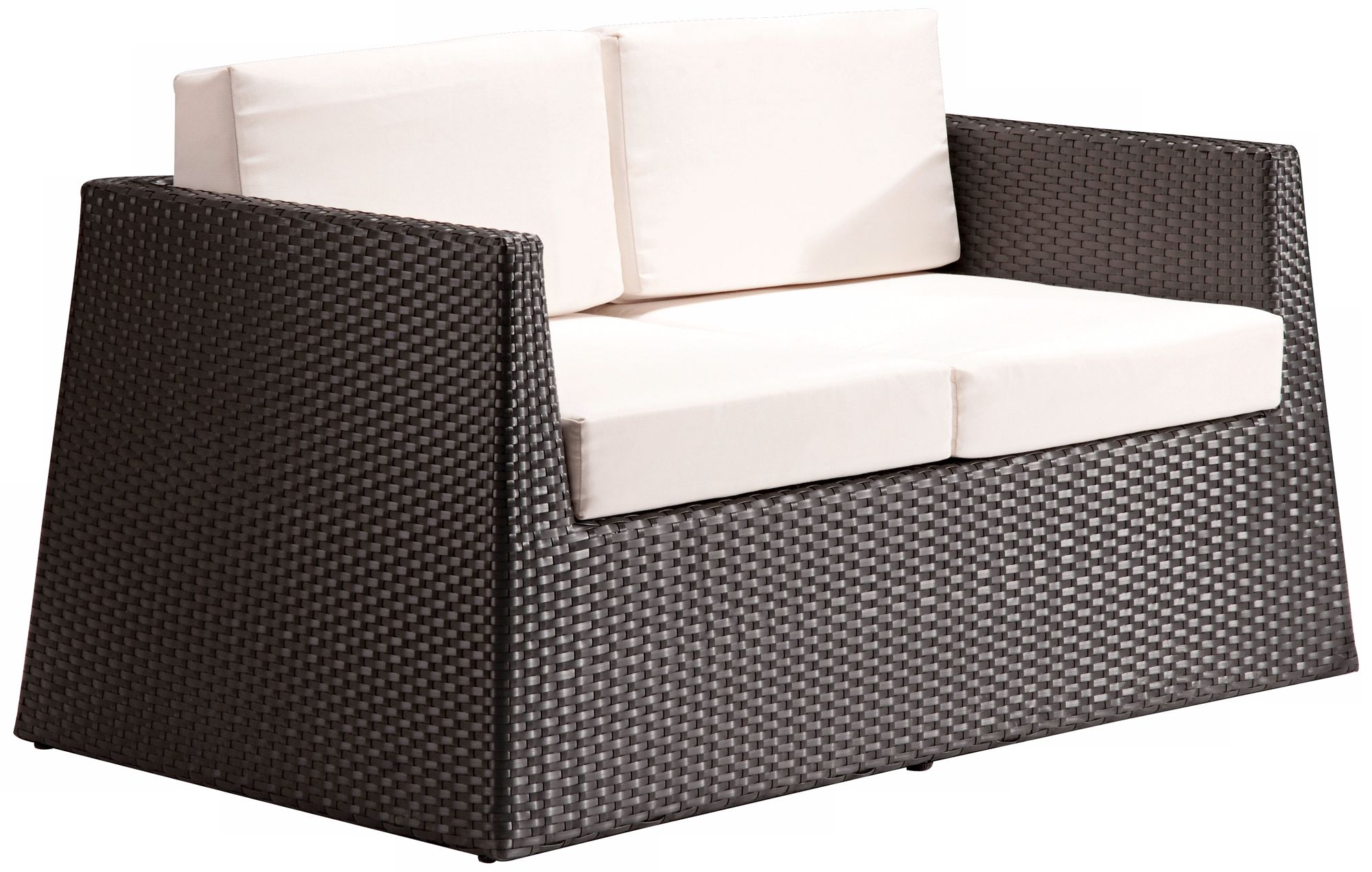 Zuo Tulum Dark Brown Outdoor Loveseat