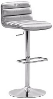 Zuo Nitro Silver Adjustable Height Bar or Counter Stool M7307