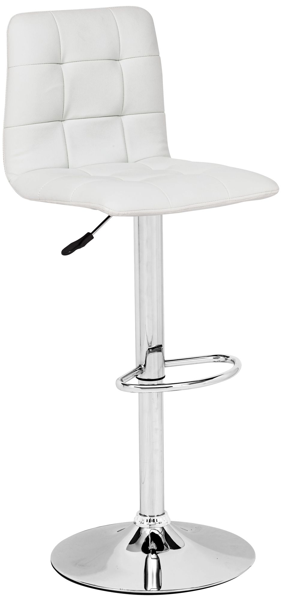 Zuo Oxygen White Adjustable Height Bar or Counter Stool
