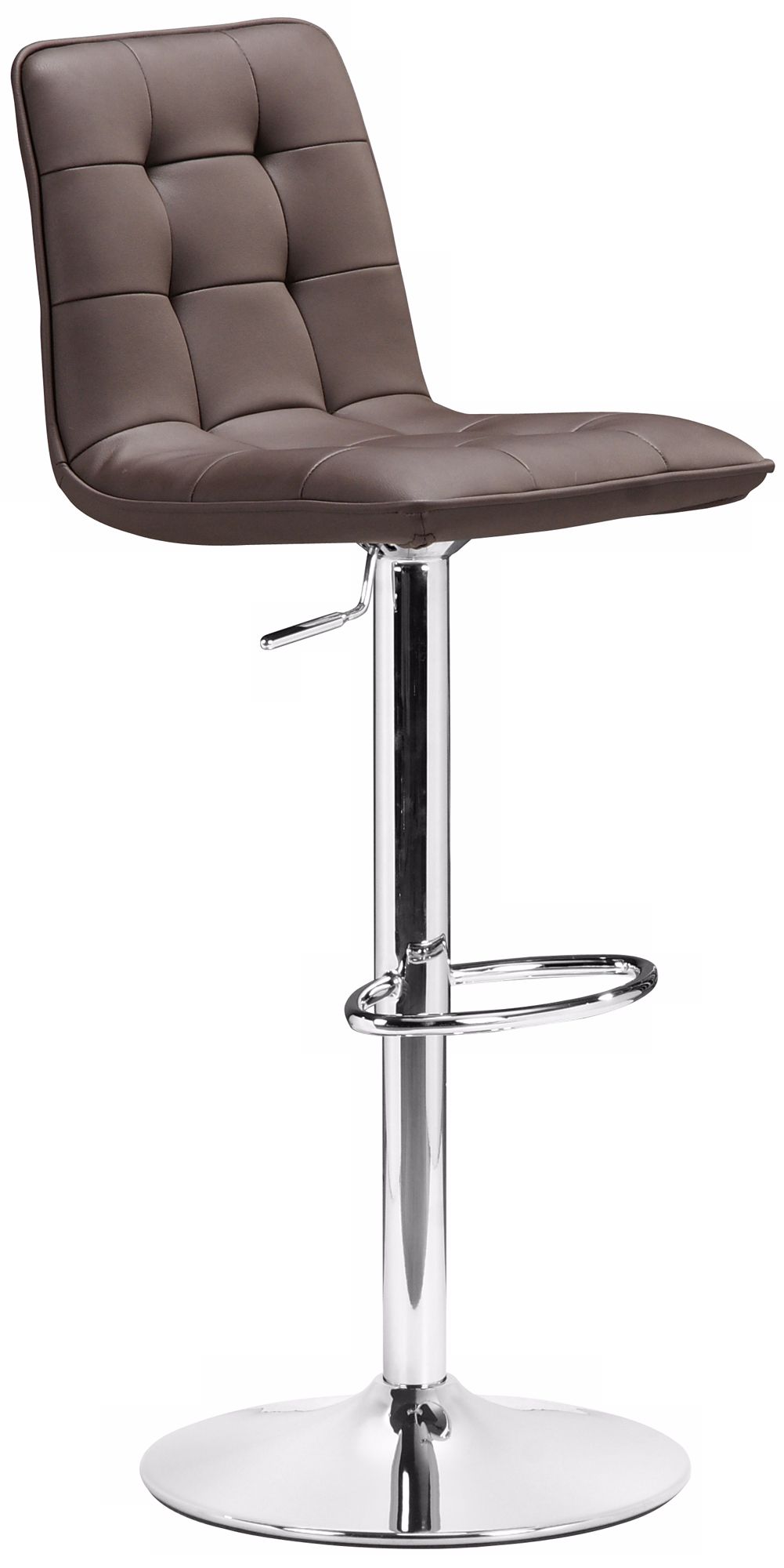 Zuo Oxygen Espresso Adjustable Height Bar or Counter Stool