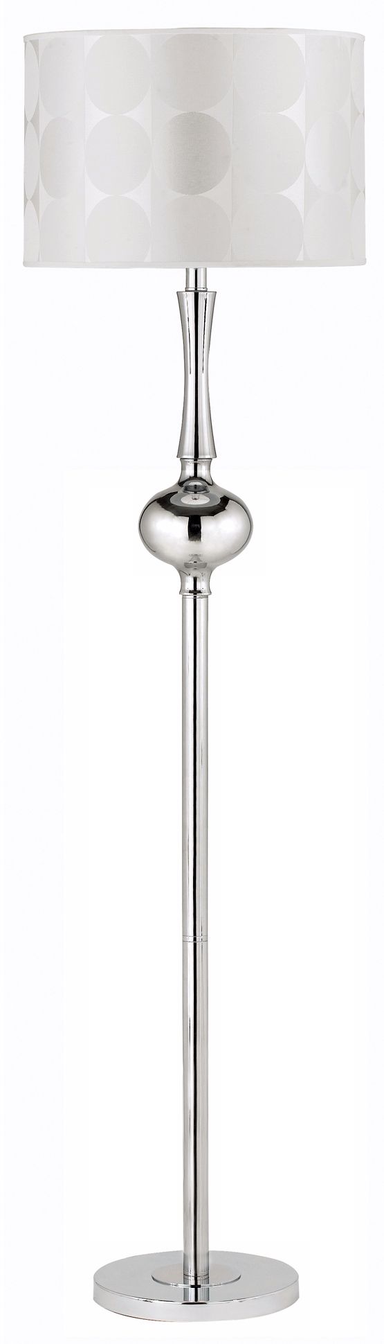 Joliette Chrome Finish Polka Dot Shade Floor Lamp M7347
