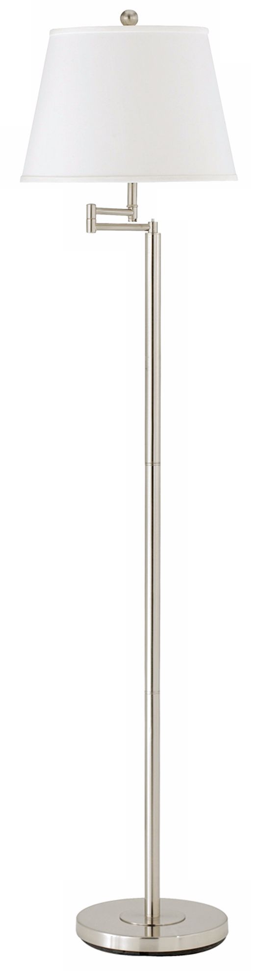 Andros Brushed Steel Finish Swing Arm Floor Lamp