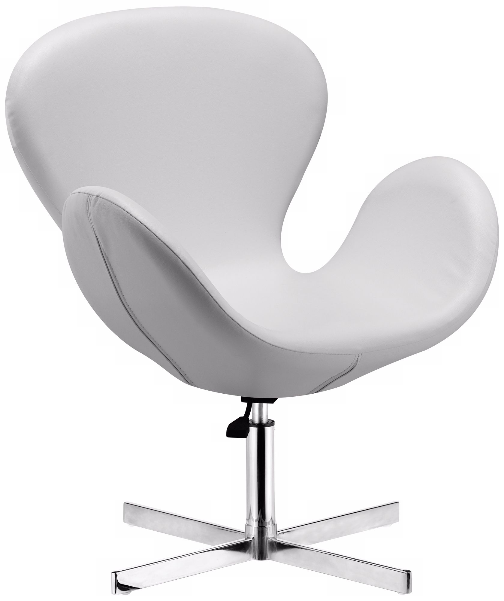 Zuo Cobble White Swivel Chair