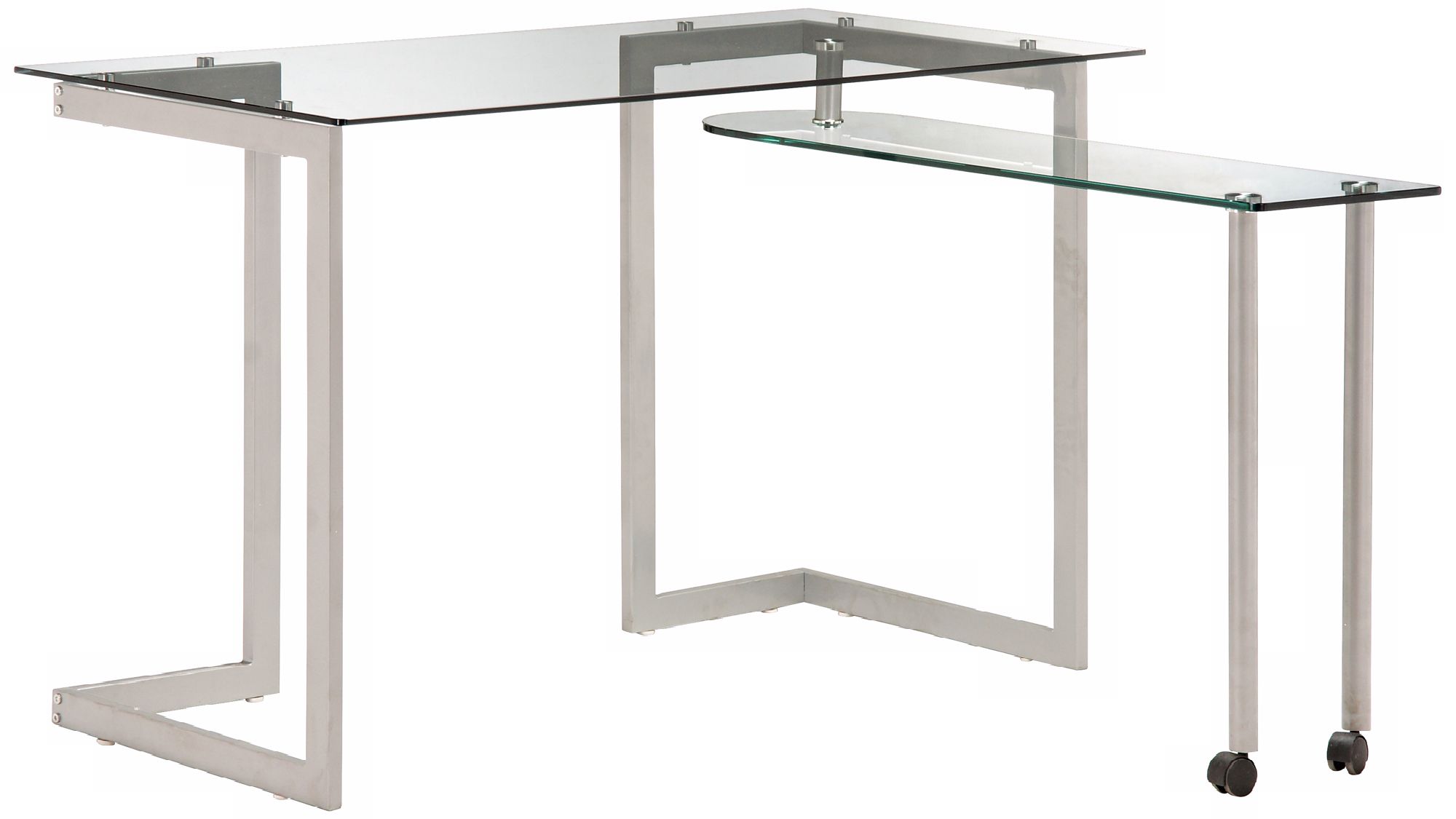 Zuo Thrower Tempered Glass Compact Desk