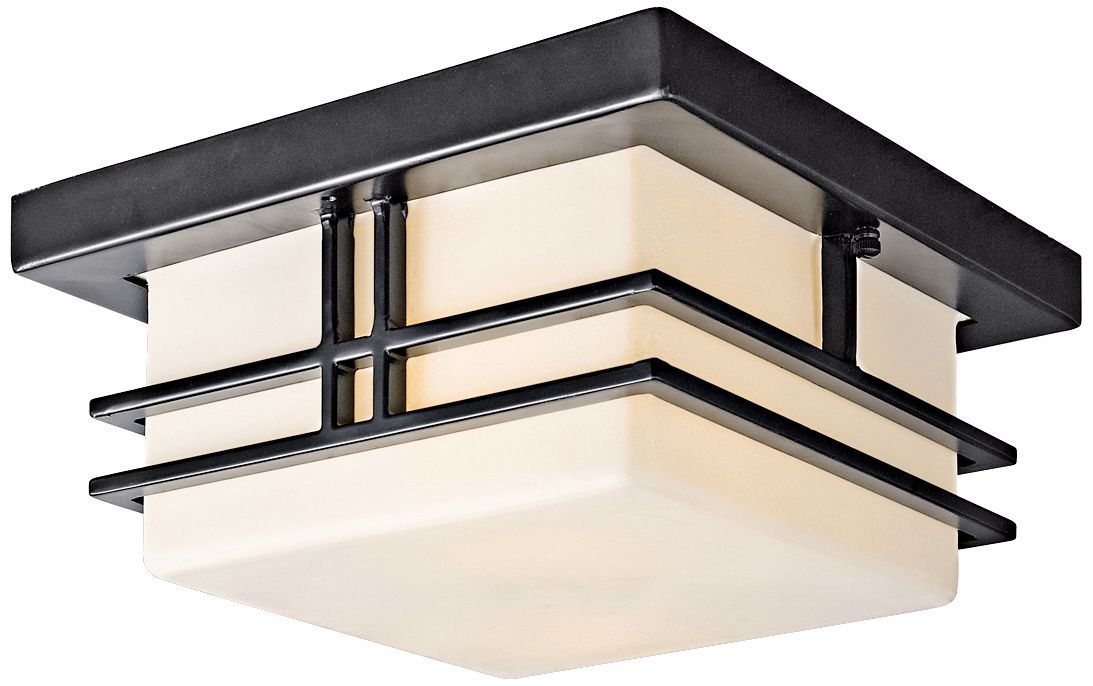 Tremillo Black 11 1/2" Wide Indoor - Outdoor Ceiling Light