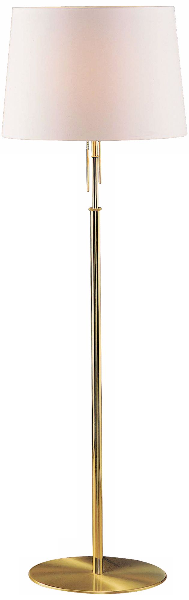 Holtkoetter Brushed Brass White Shade Floor Lamp