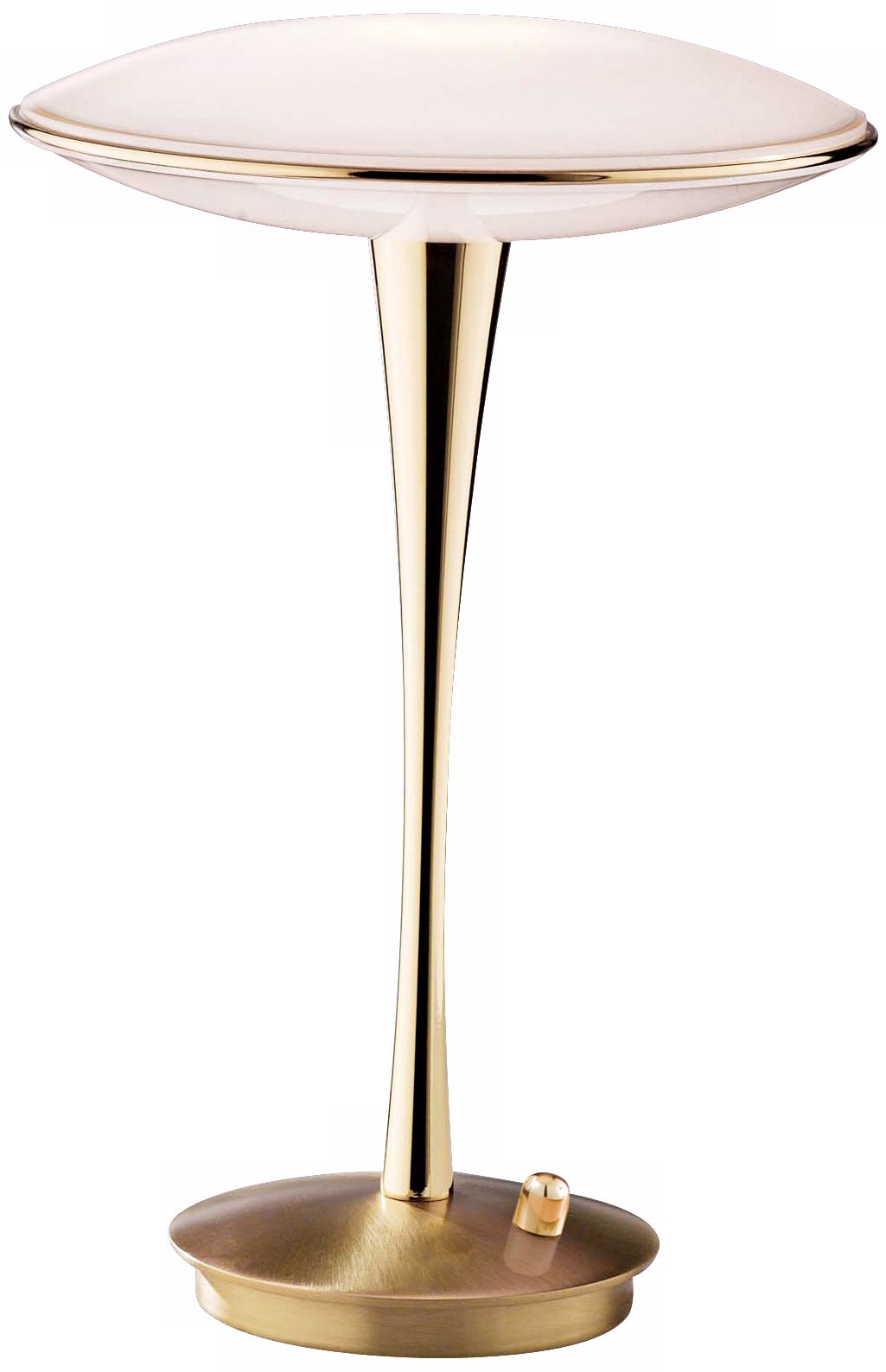 Holtkoetter Low Voltage 12" Brass White Glass Desk Lamp