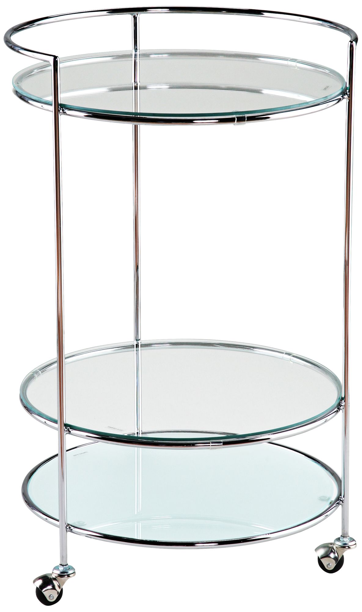 Roberta Glass and Chrome Side Table