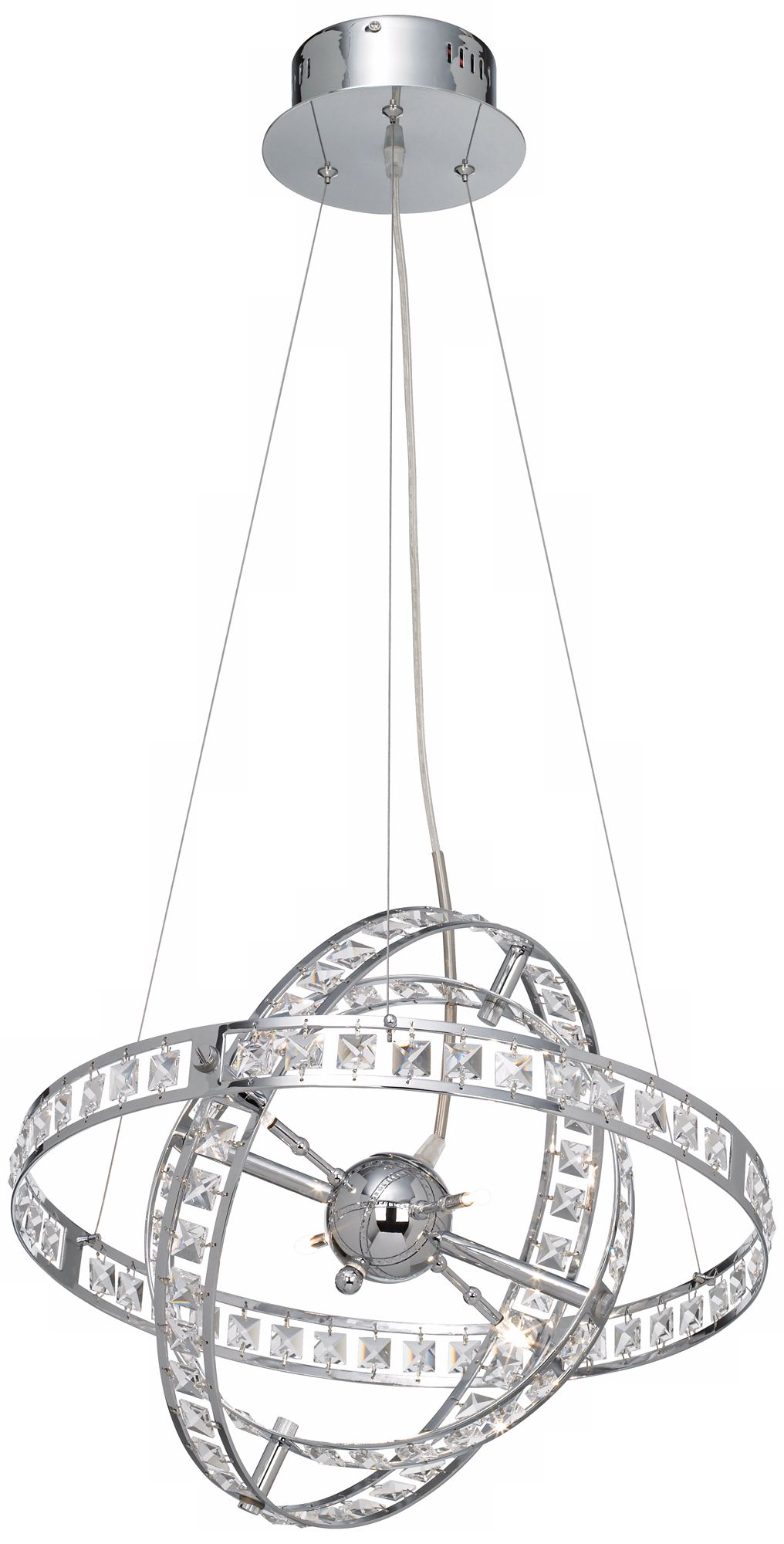 Possini Euro Design Crystal Orbit 4-Light Pendant Chandelier