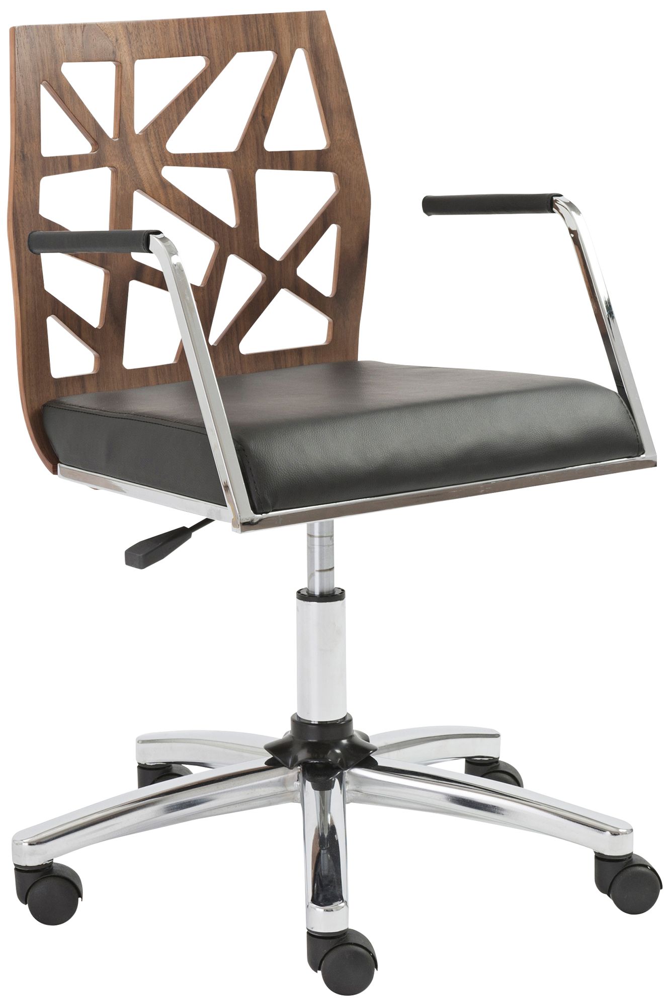 Sophia Walnut Black and Chrome Office Chair