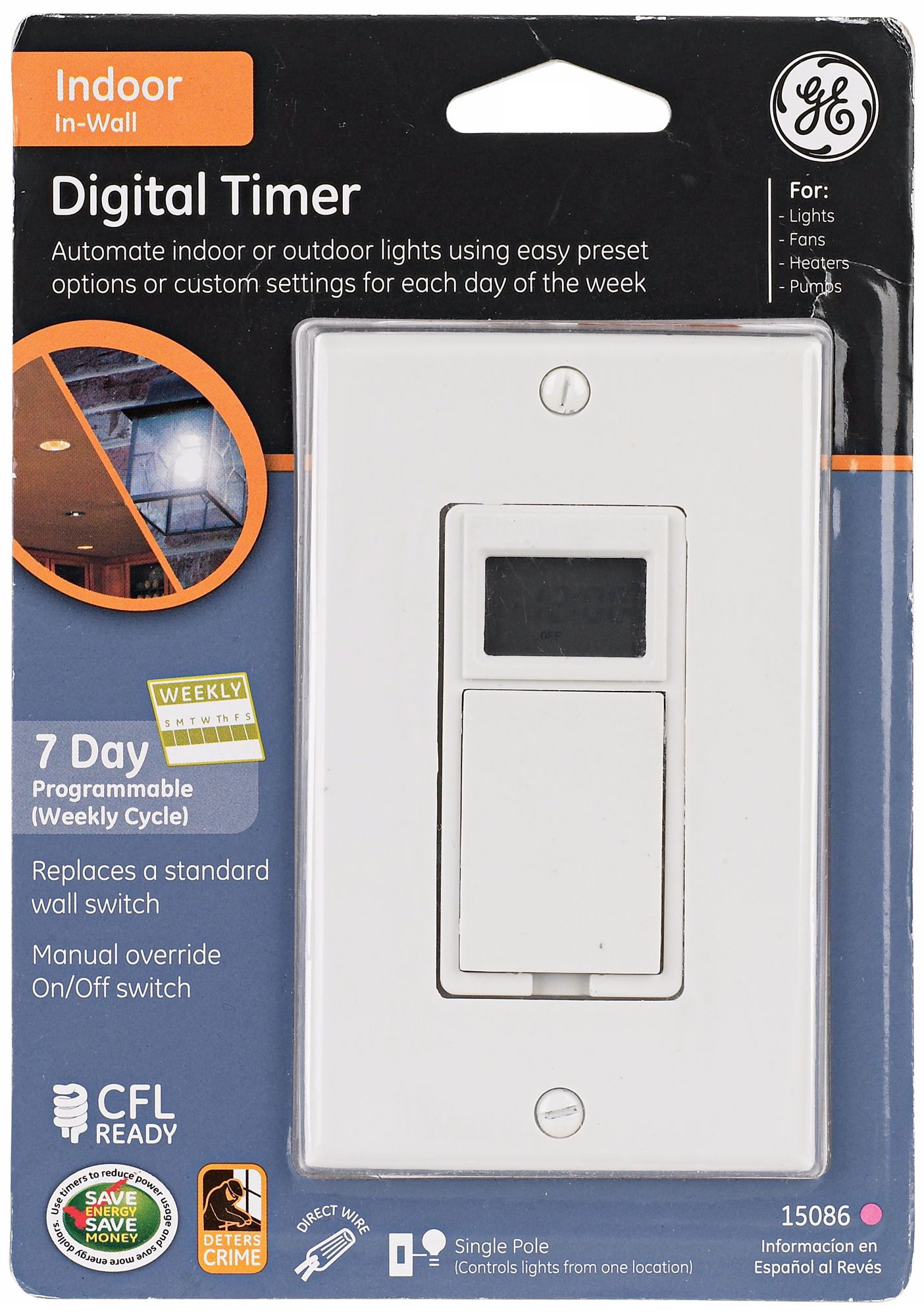 Weekly 7-Day Manual Timer Wall Switch