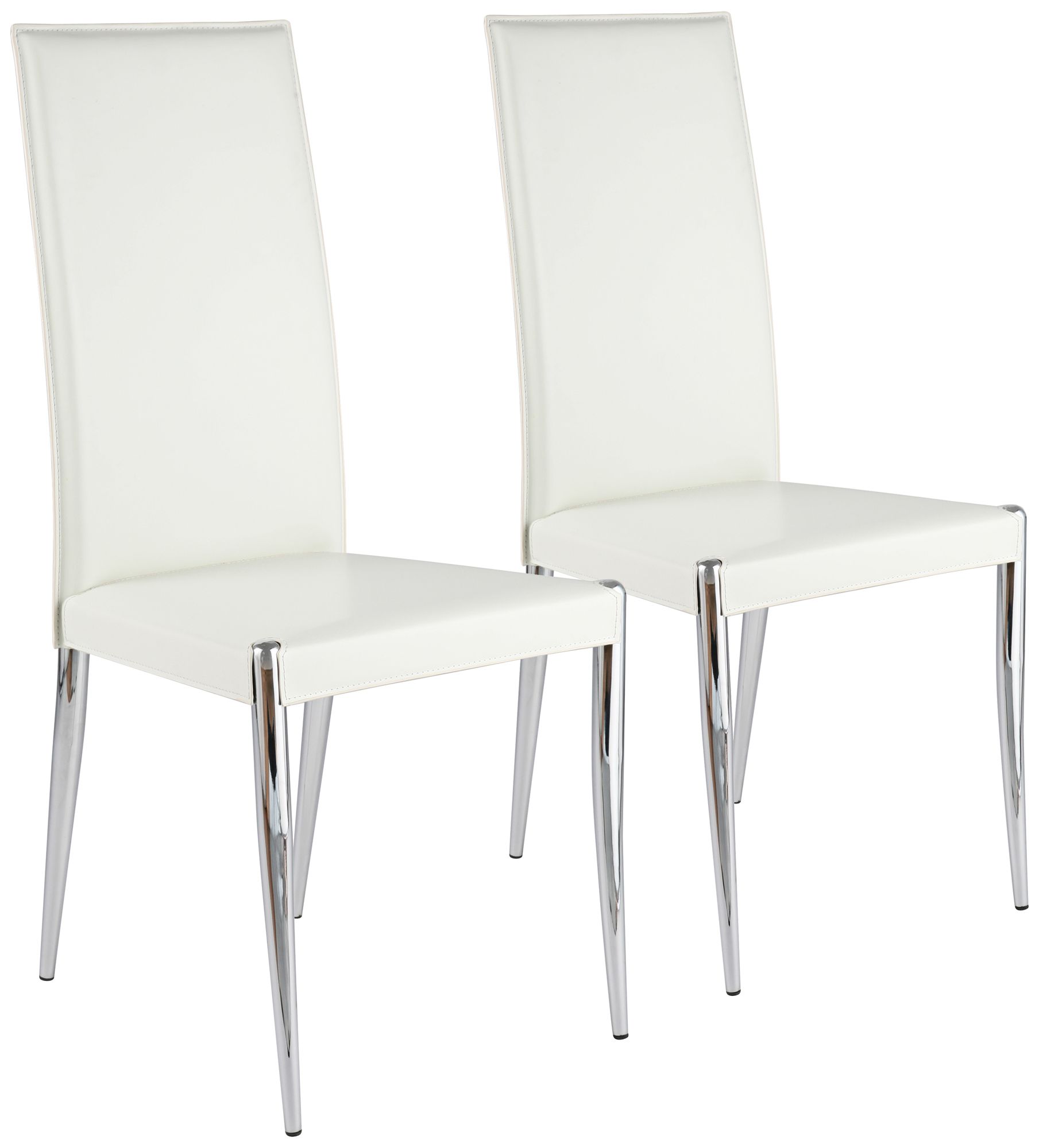 Rubin Set of 2 Black and Chrome Bar Stools