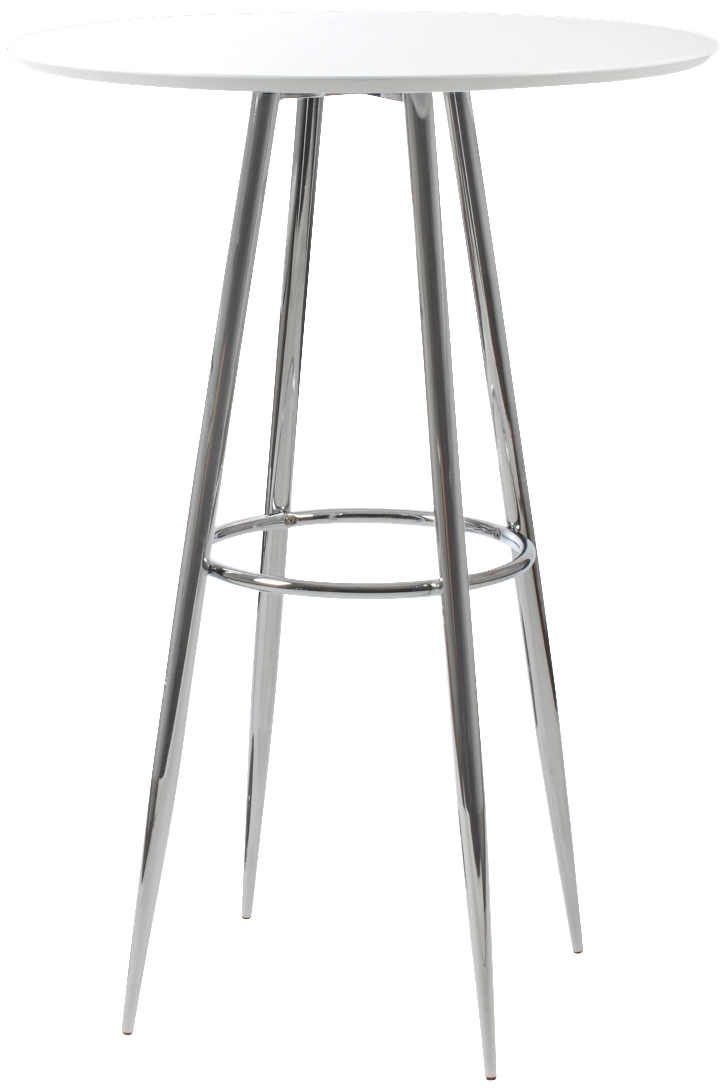 Bravo-B White and Chrome Bar Table