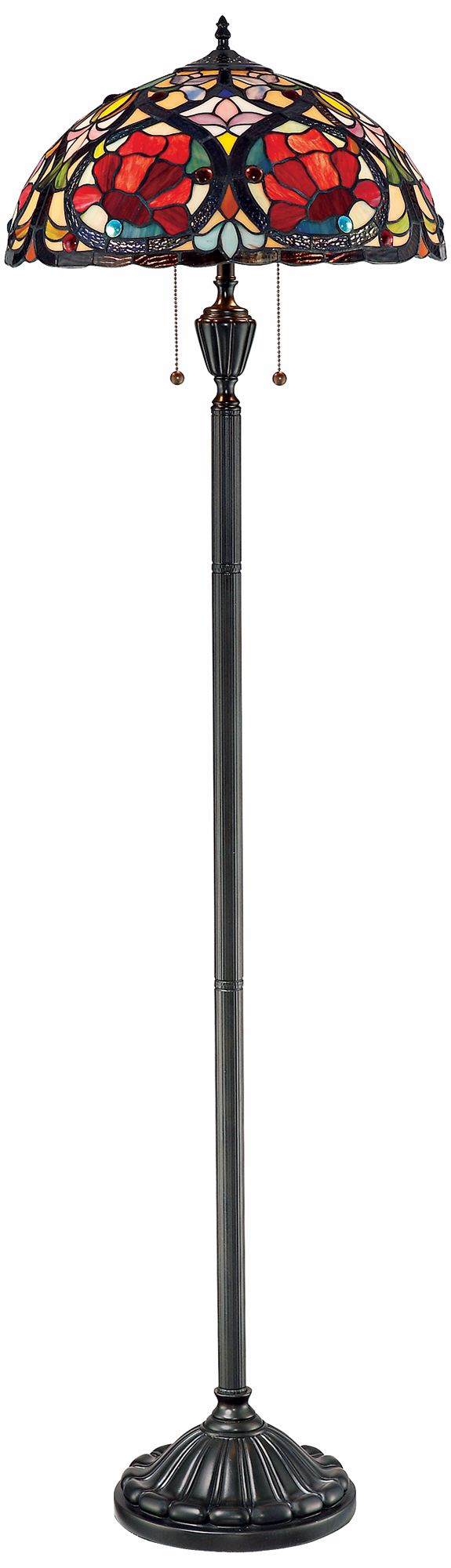 Quoizel Larissa Tiffany Art Glass Floor Lamp