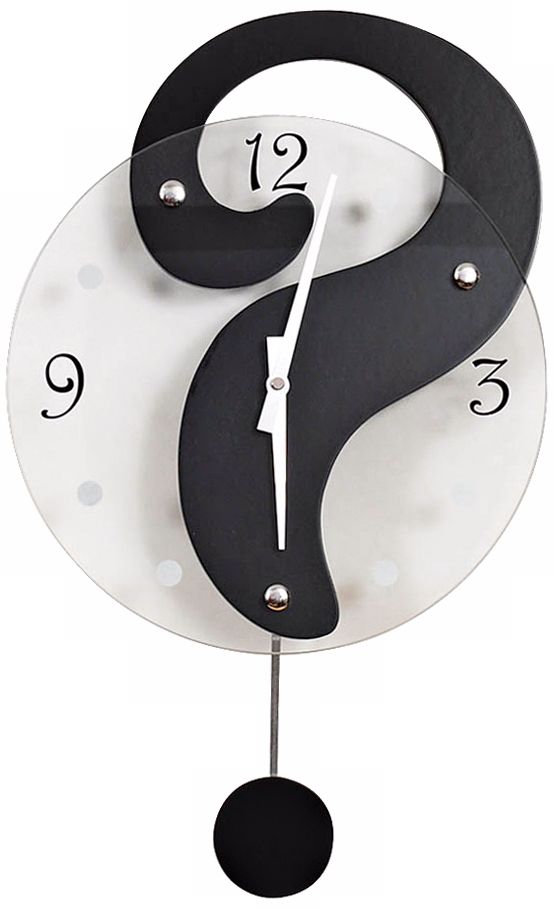 Question Mark with Pendulum 21" High Wall Clock
