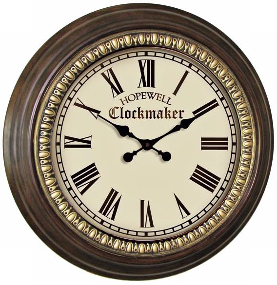 Hopewell Clockmaker Traditional 27" Wide Wall Clock