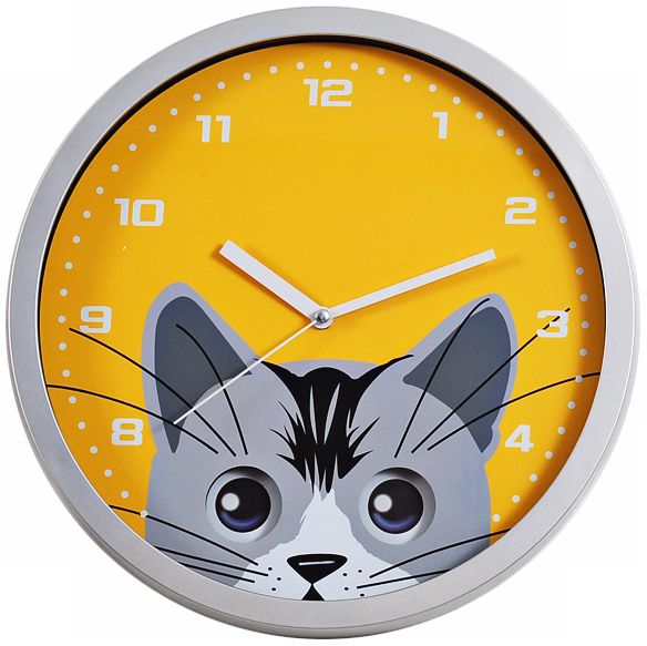 Cat Eye Pendulum 12" Wide Wall Clock