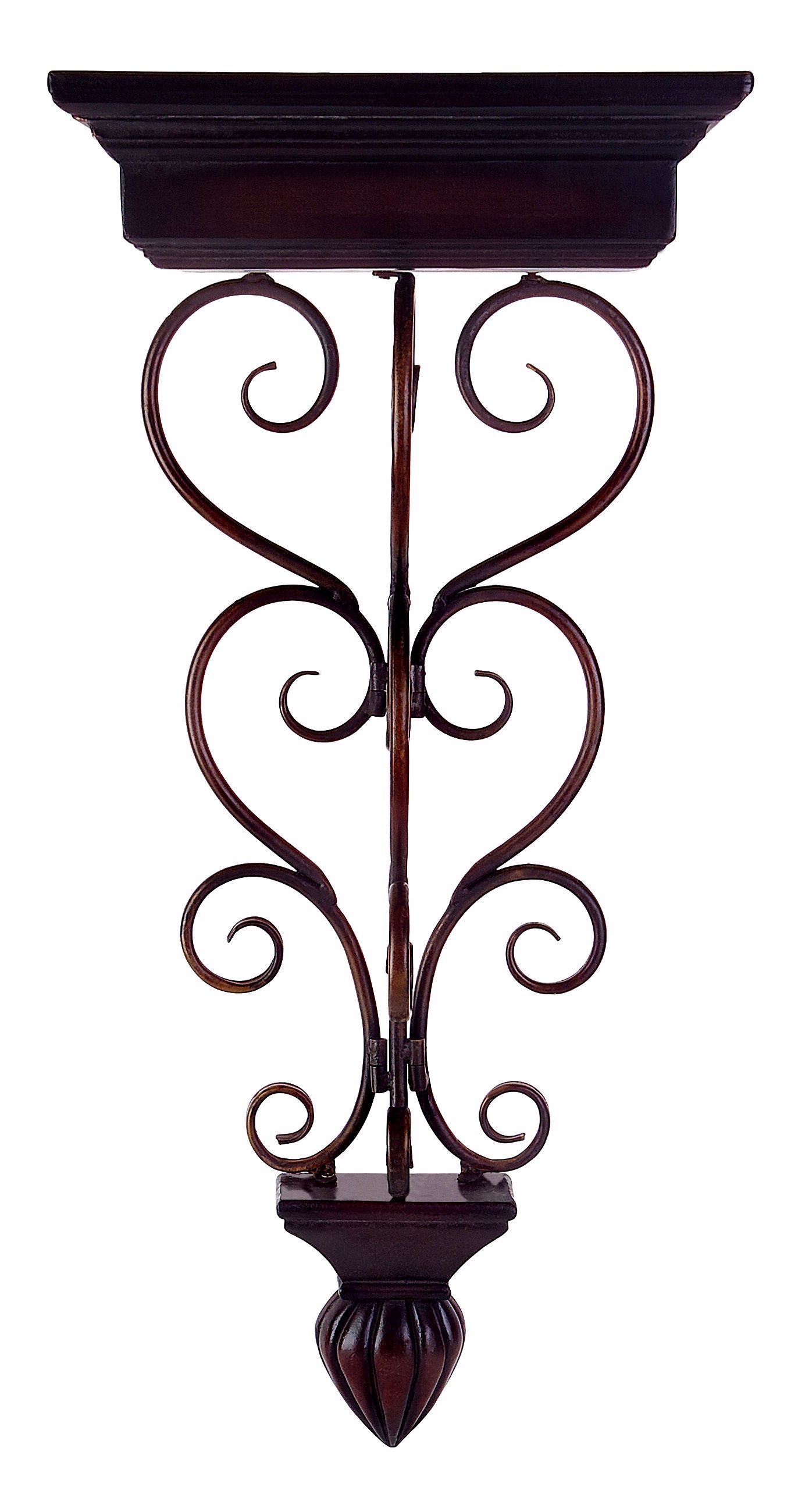 Iron Scrollwork Wall Shelf