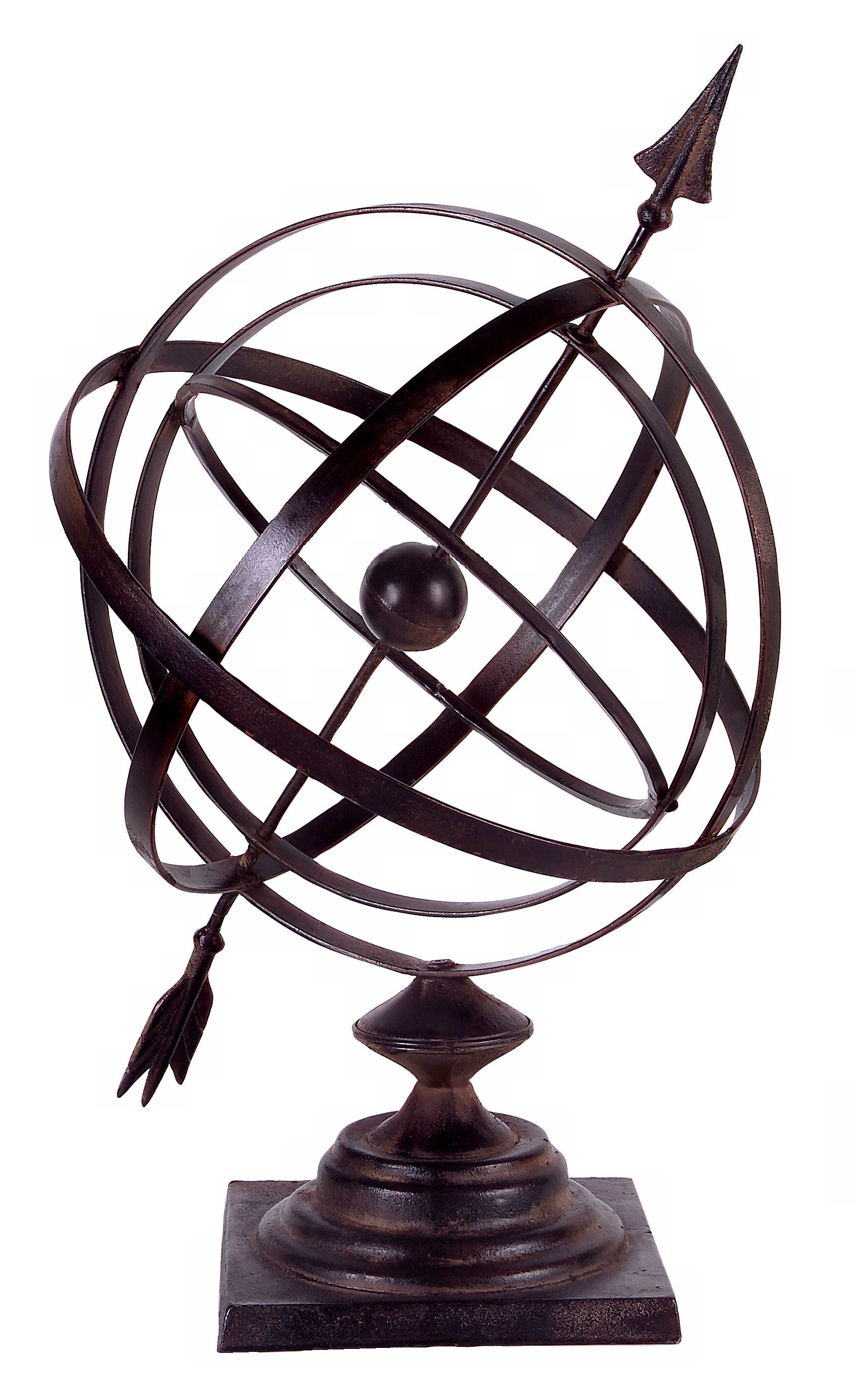 Brown Metal Tabletop Armillary