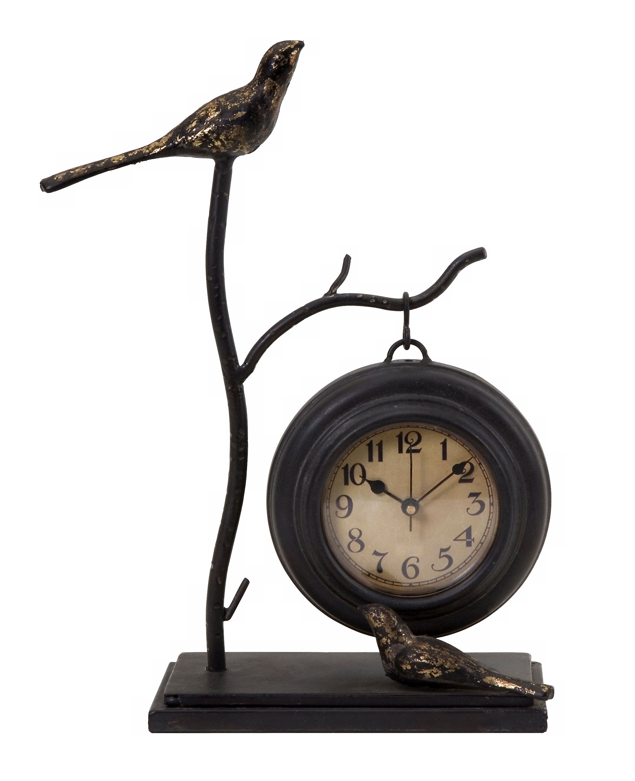 Hanging 11 3/4" High Clock w/ Birds and Branch