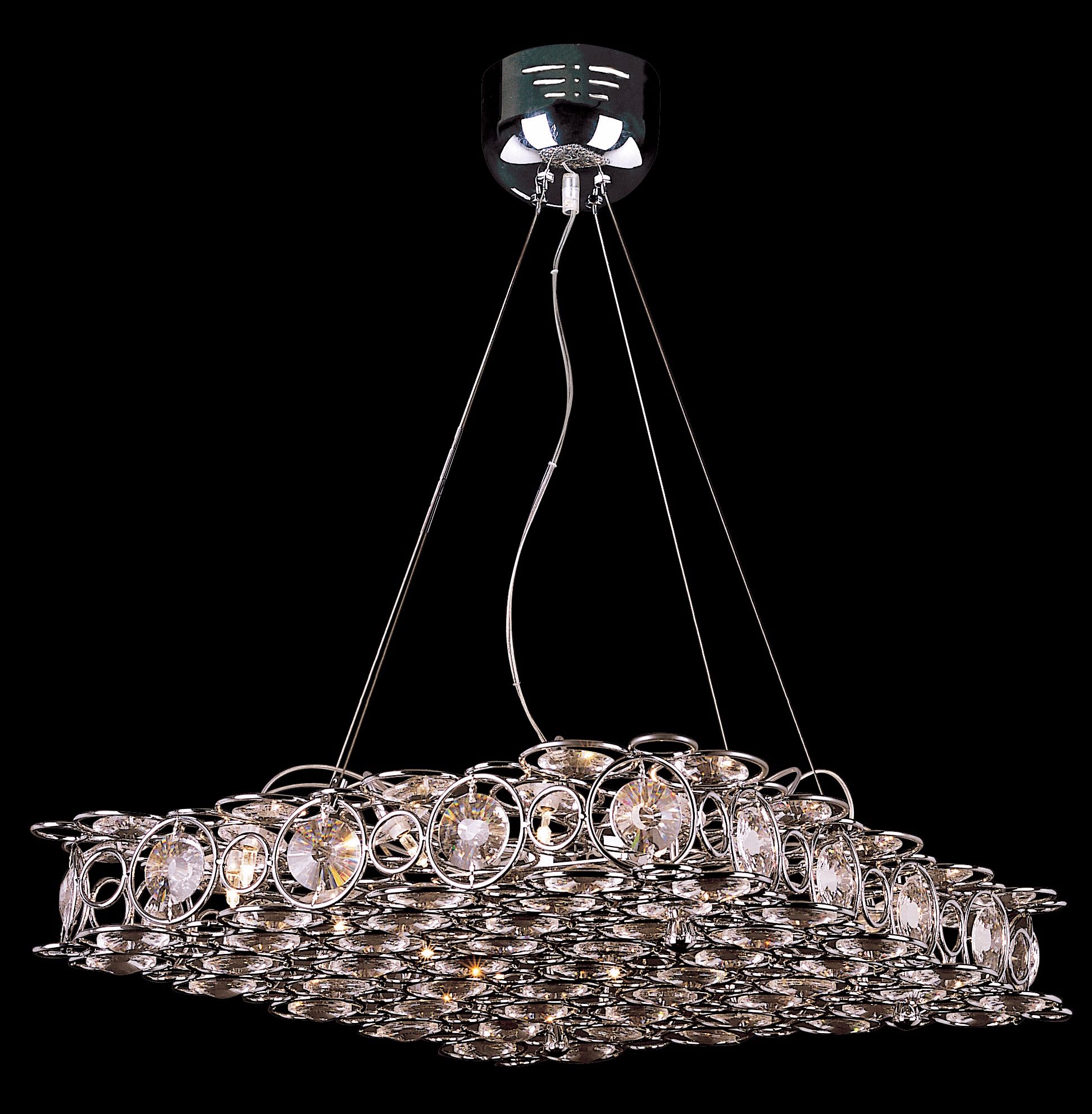 Merga Polished Chrome Finish 12-Light Pendant Chandelier