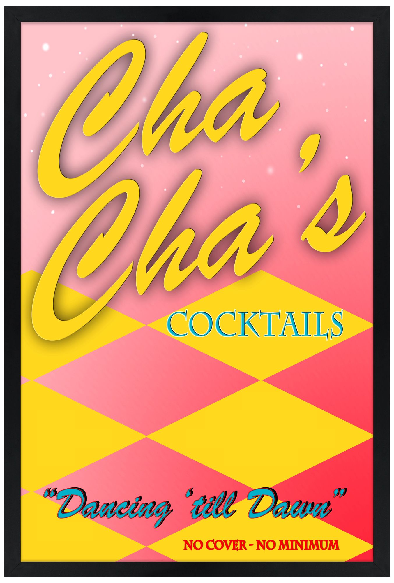 Cha Cha’s Cocktails Giclee 30" High Wall Art