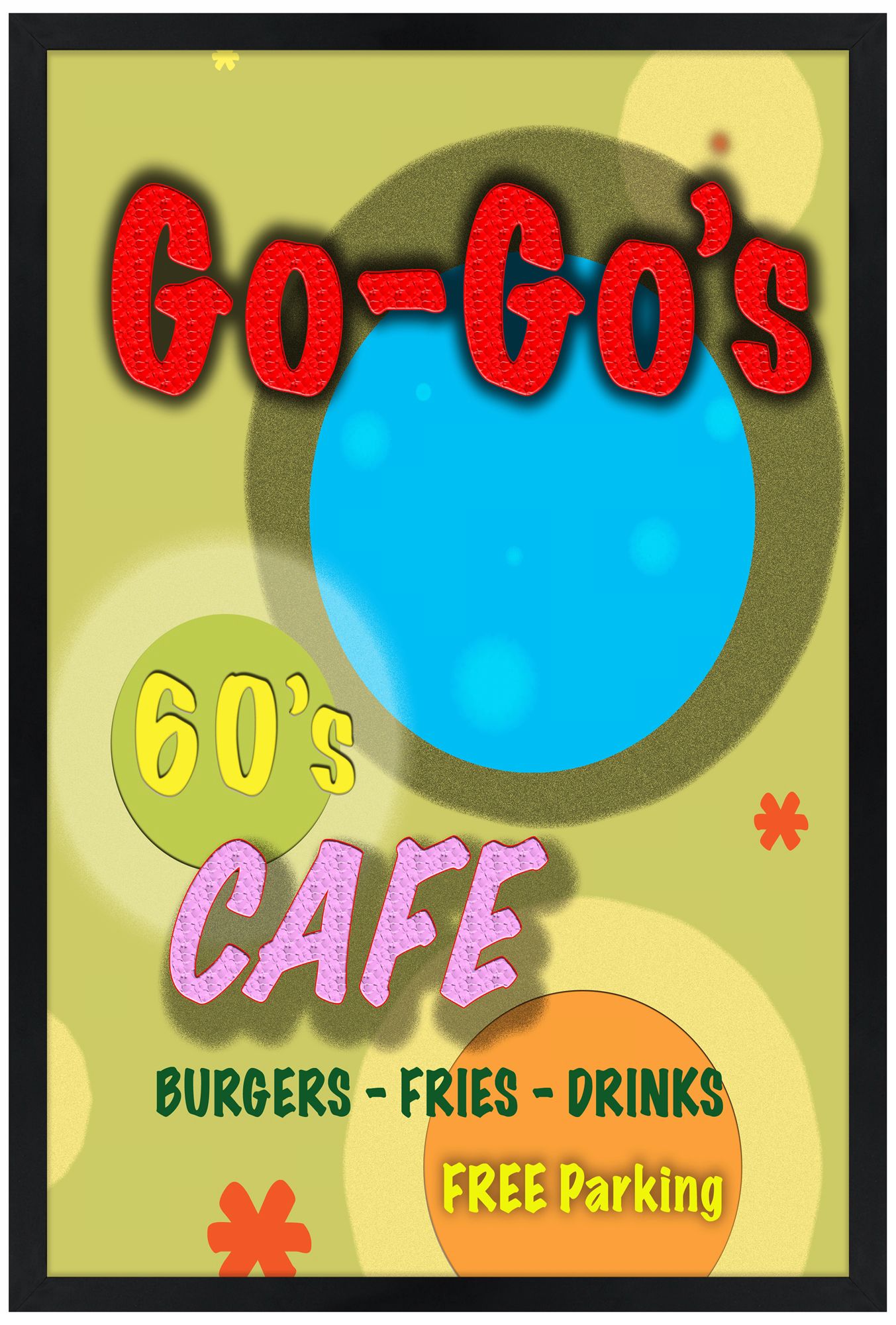 Go-Go’s Cafe Giclee 30" High Wall Art