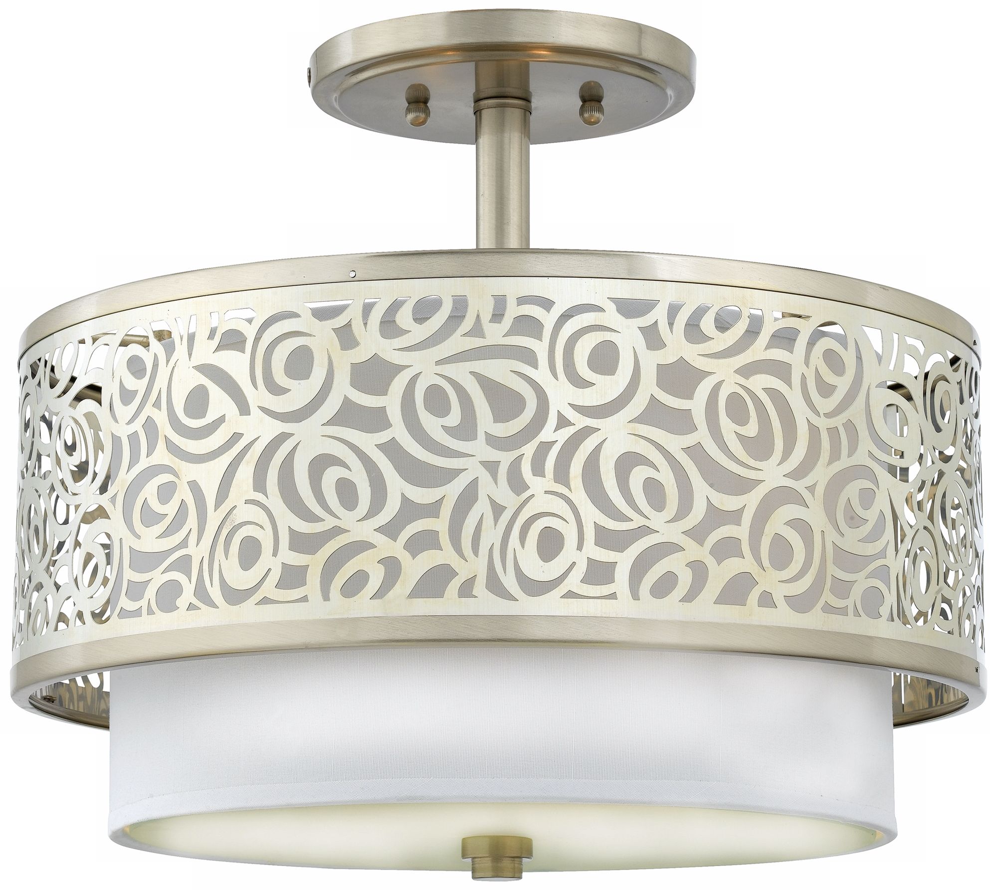 Josslyn Collection Brushed Nickel 15" Wide Ceiling Light