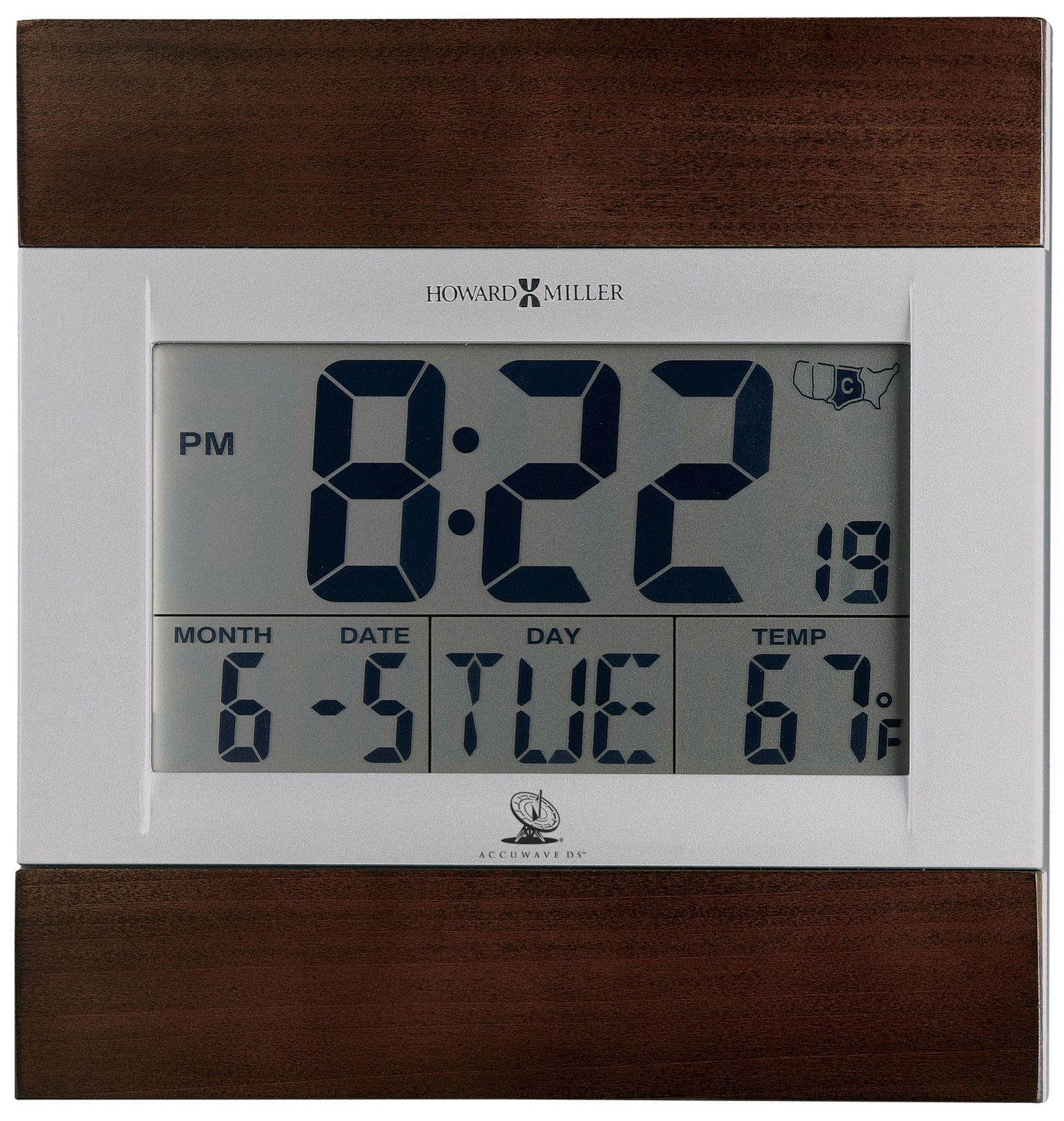 Howard Miller Techtime III LCD Table or Wall Clock