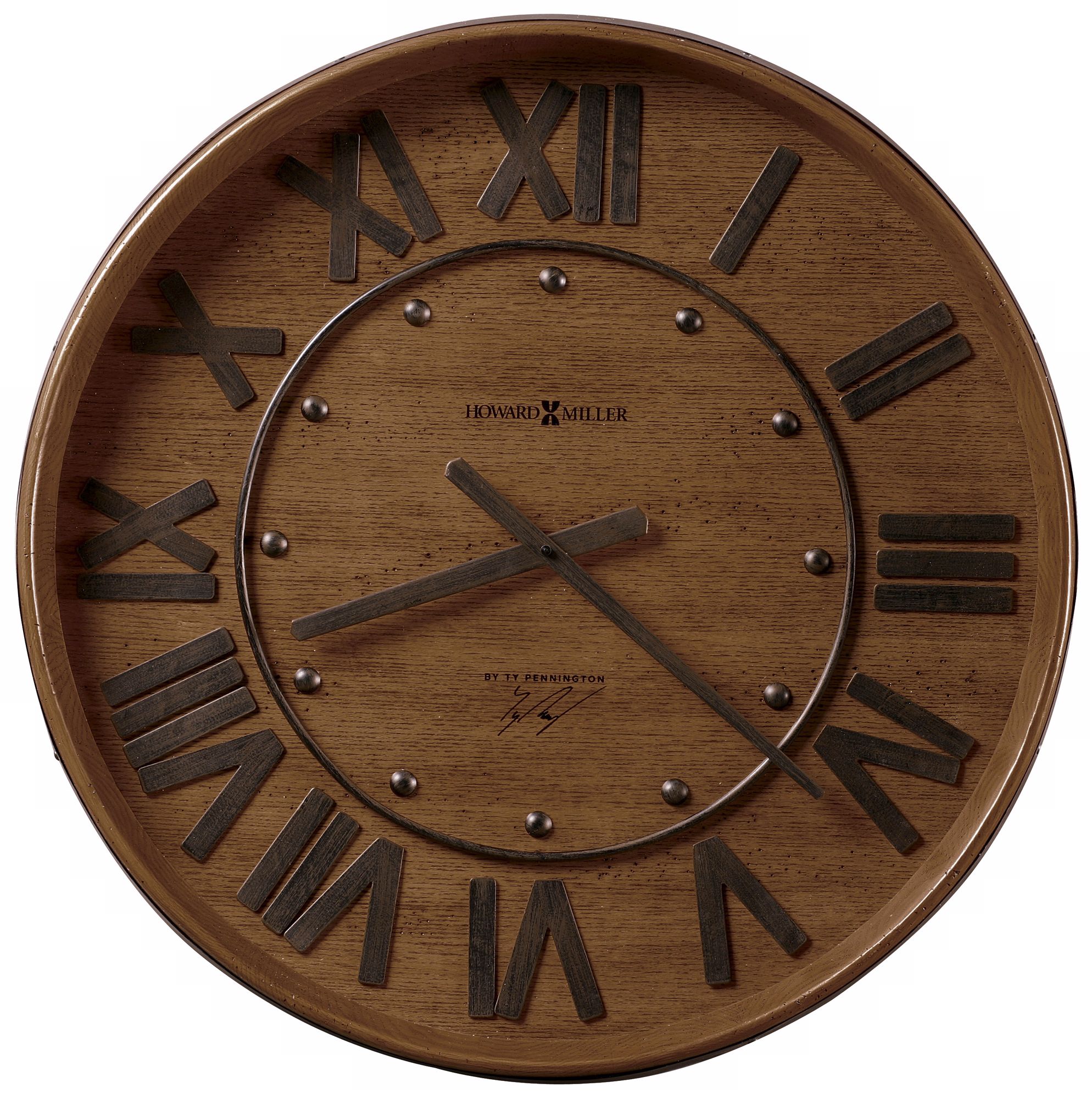 Howard Miller Wine Barrel 25" Wide Wall Clock