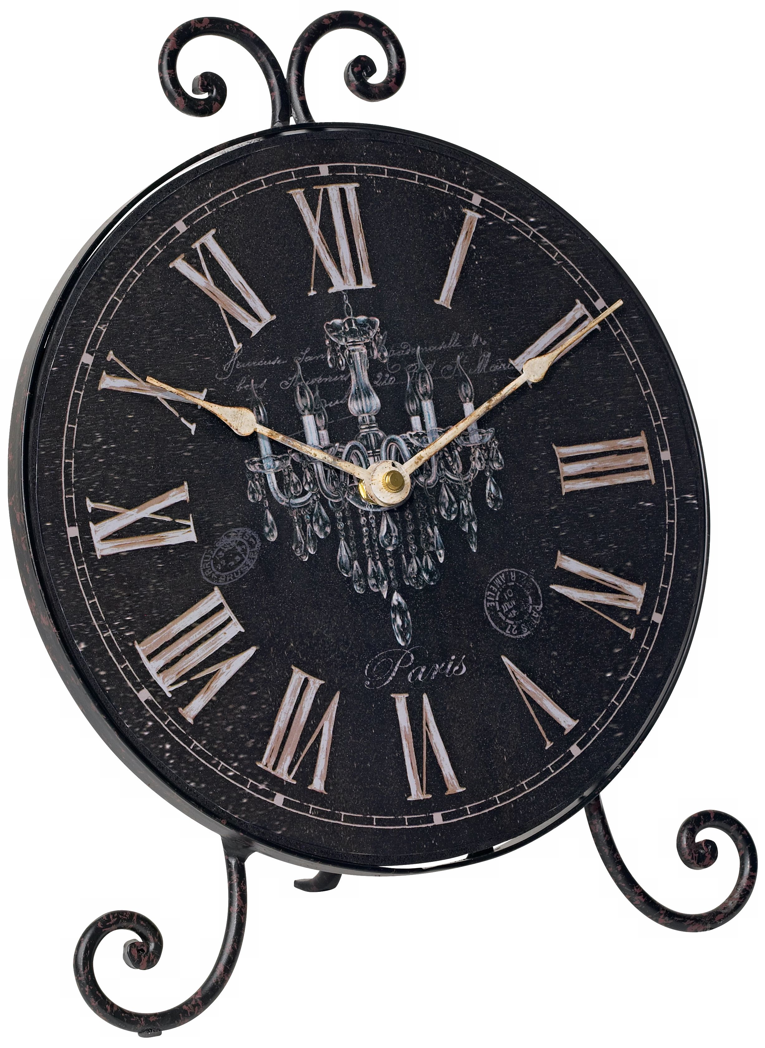 Black Chandelier Tabletop Clock