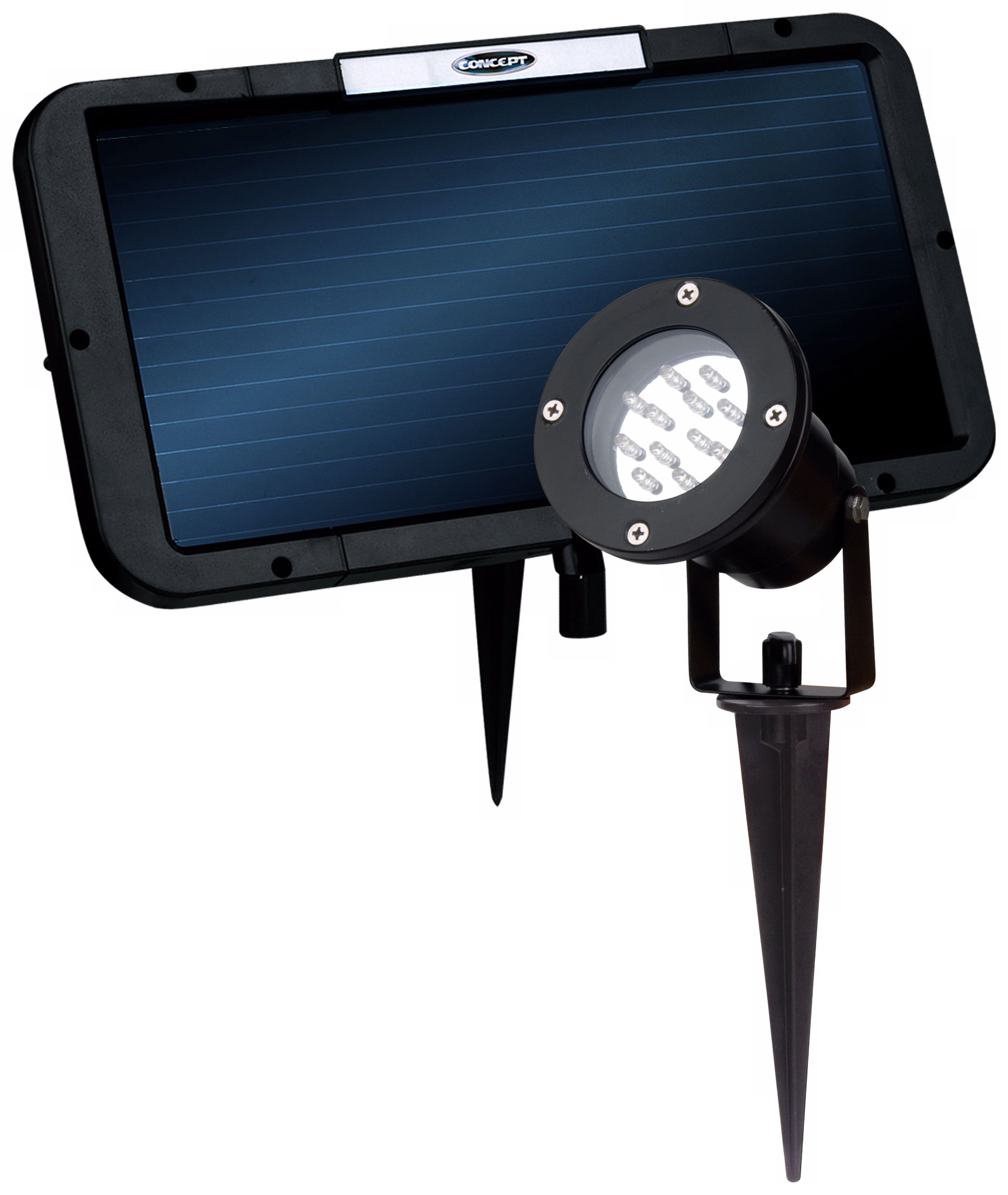 Solar Powered Auto-On LED Landscape Spotlight
