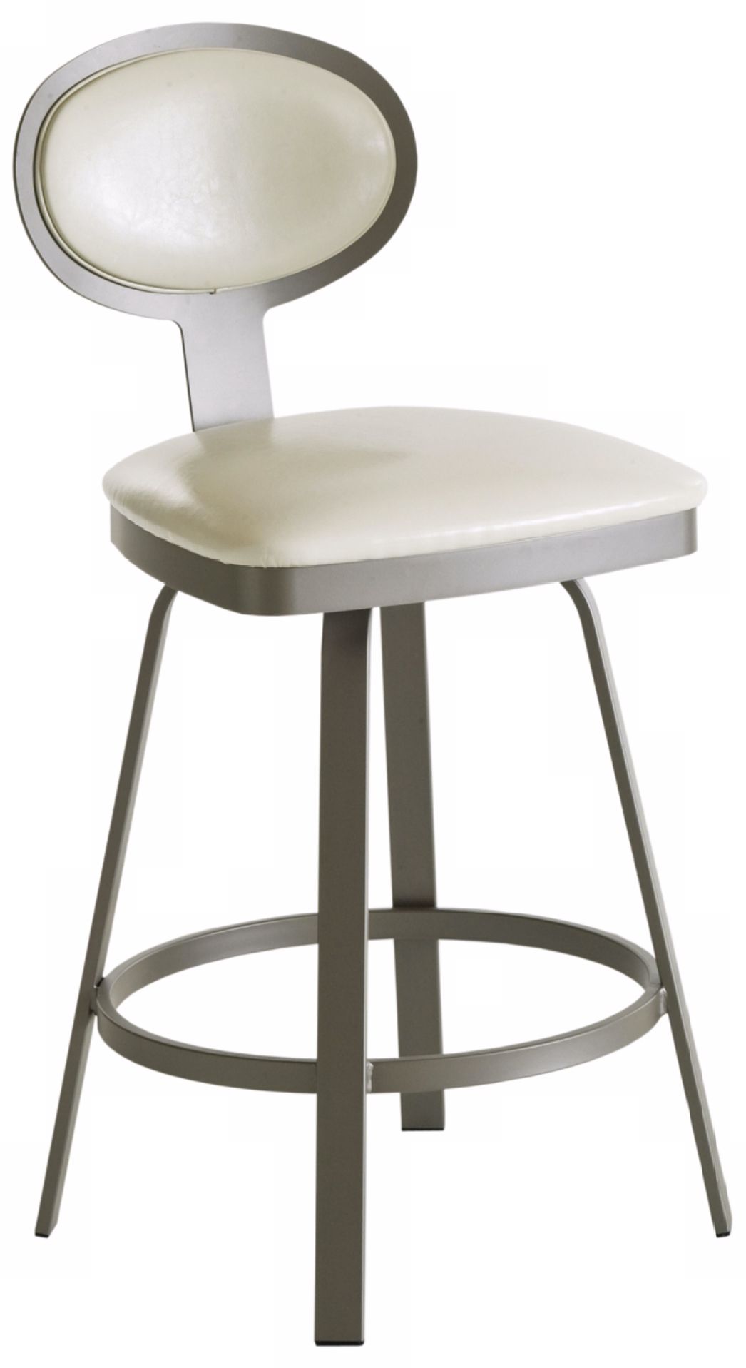 Amisco Maxim Eggshell 30" High Swivel Bar Stool