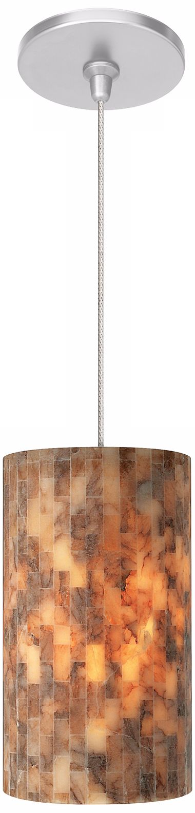 Coliseum Brown with Satin Nickel Fusion Jack Mini Pendant