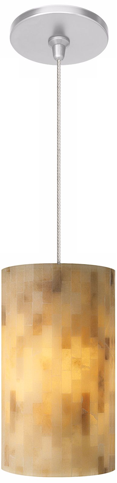 Coliseum Natural with Satin Nickel Fusion Jack Mini Pendant