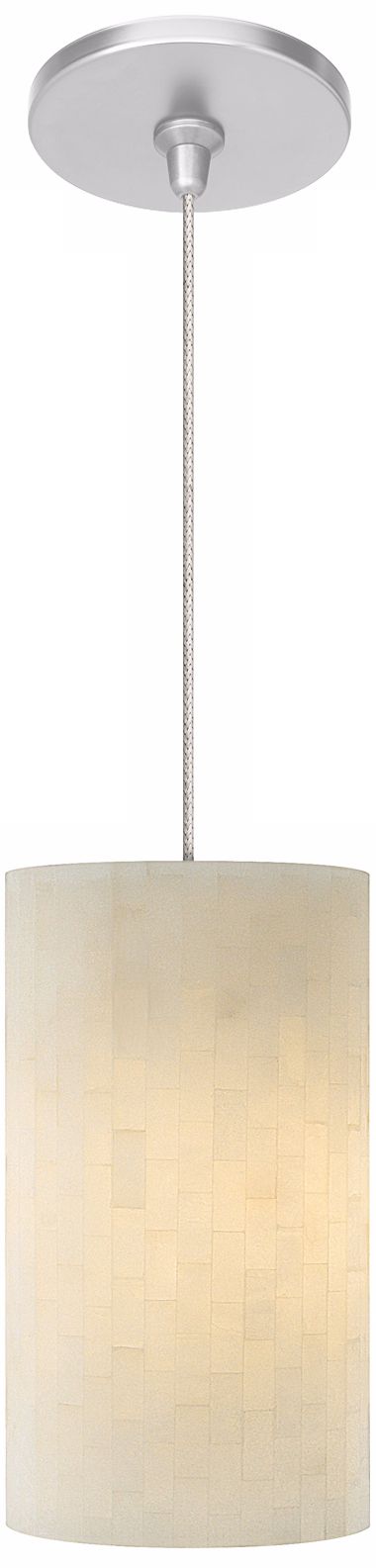 Coliseum Opal with Satin Nickel Fusion Jack Mini Pendant