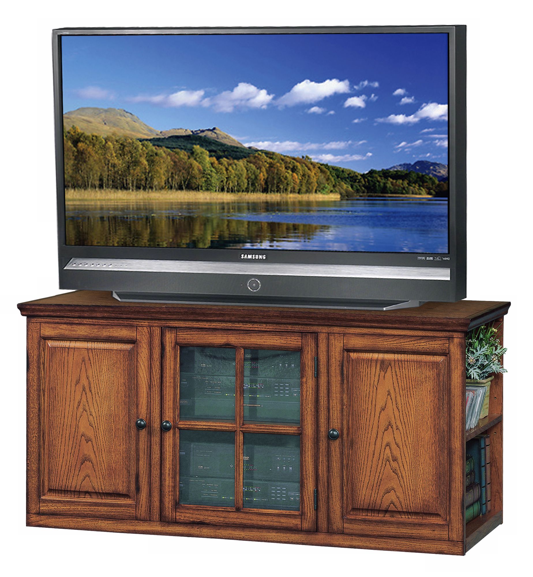 Burnished Oak 52" Wide Television Console