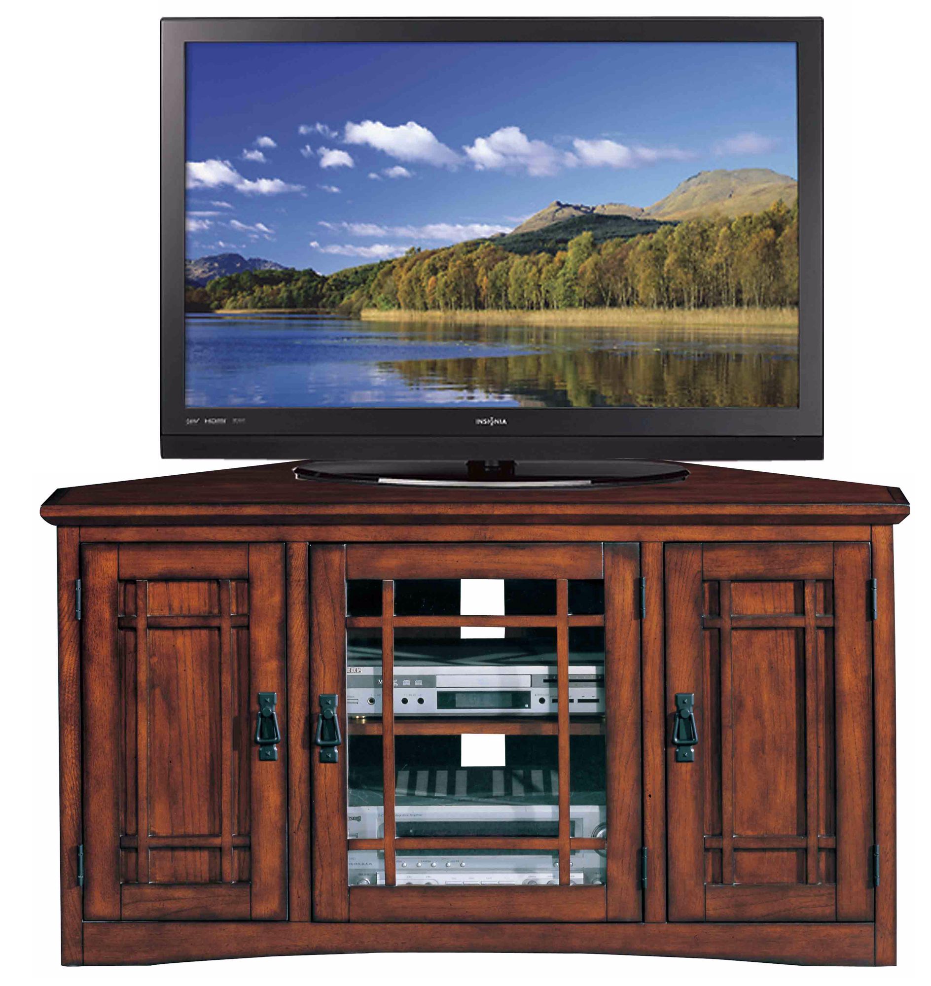Mission Oak 46" Wide Corner Television Console