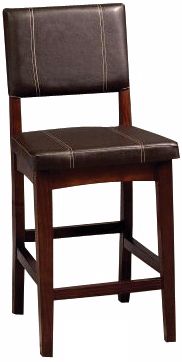 Linon Milano Dark Walnut 24" Counter Stool