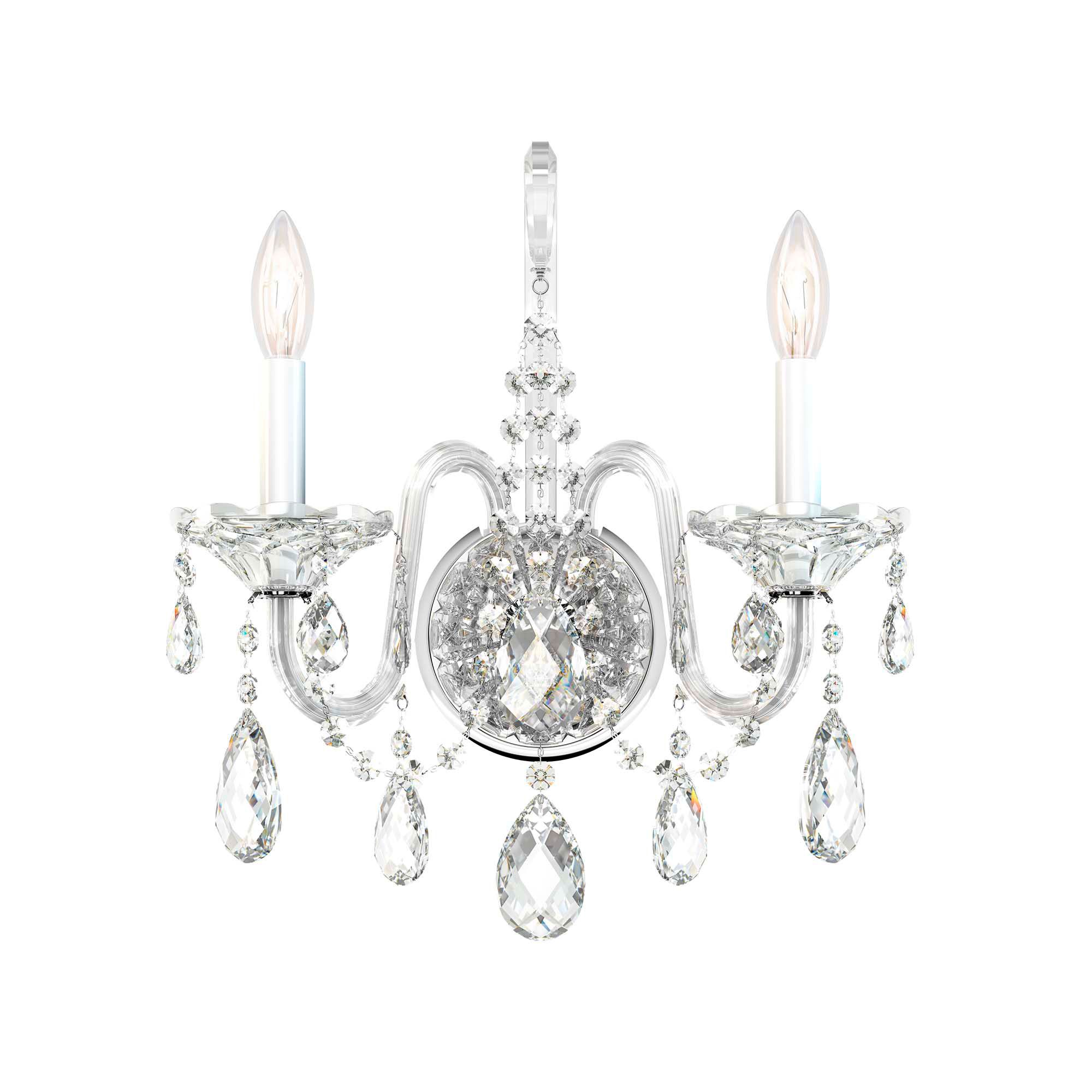 Schonbek Sterling Collection 2-Light Crystal Wall Sconce