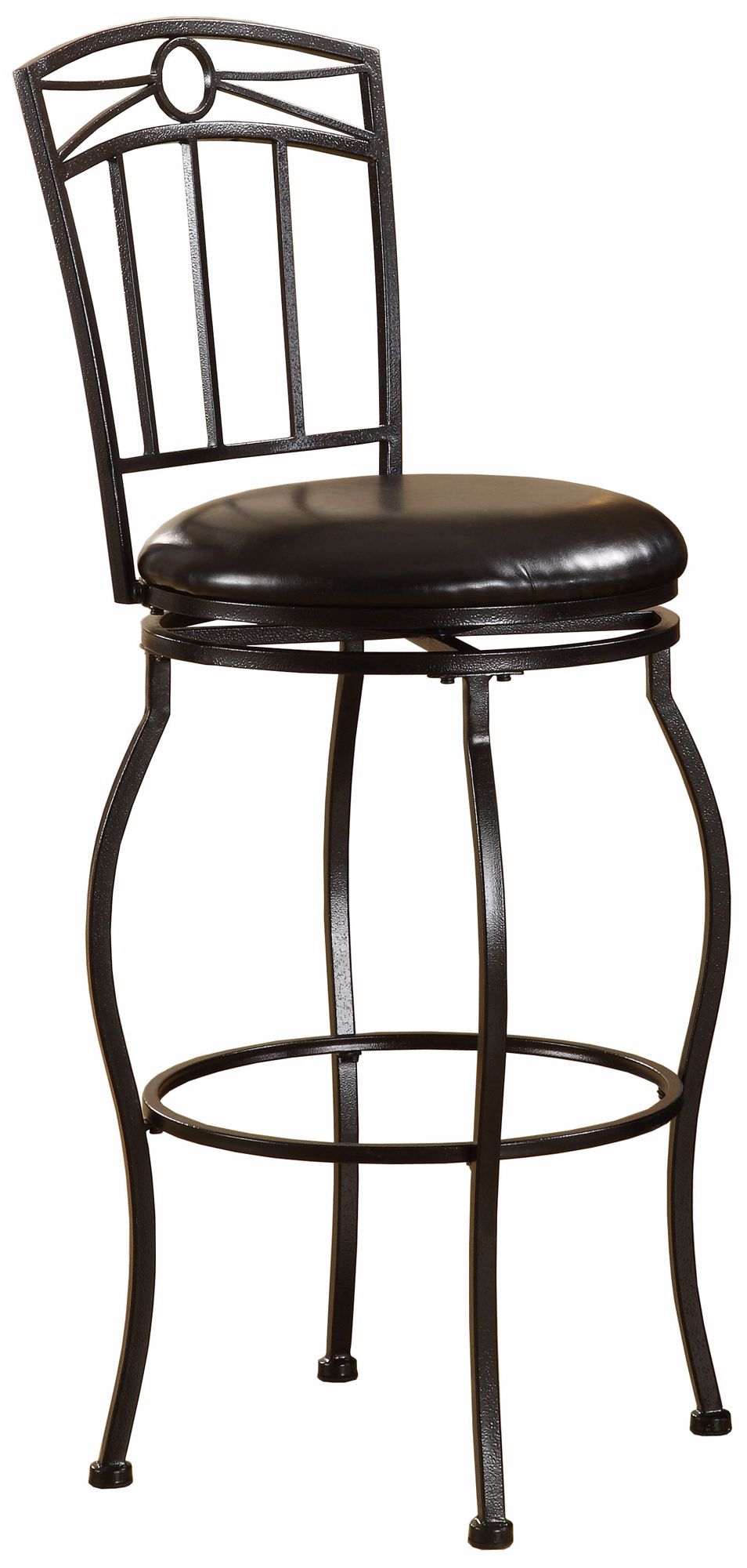 Linon Circle Top 30" High Swivel Bar Stool