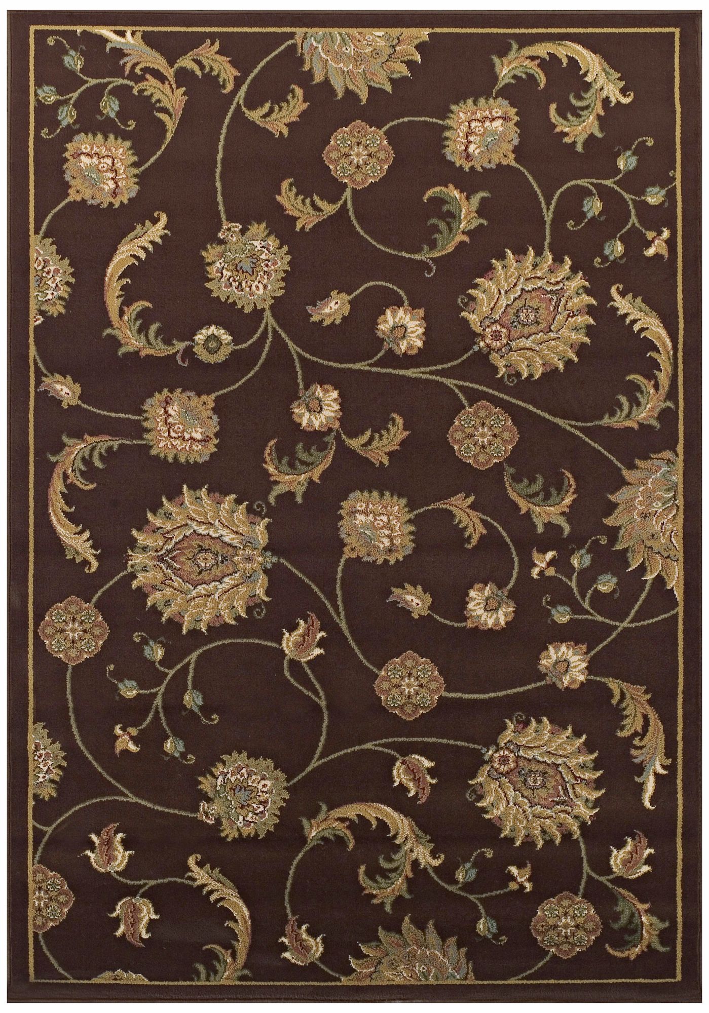 Elm Park Collection Randolph Chocolate Area Rug