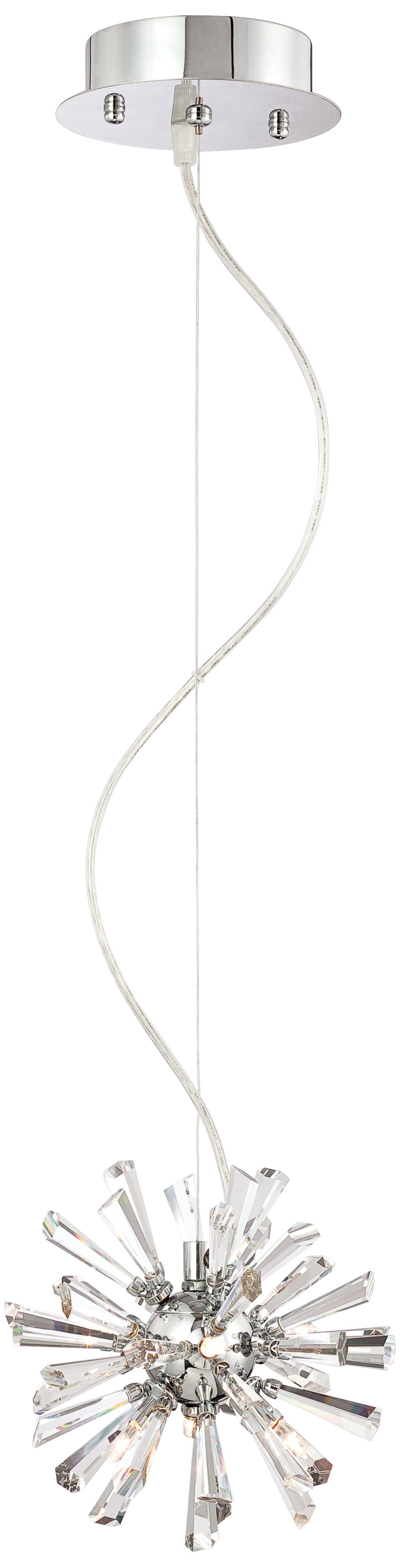 Possini Euro Design Crystal Burst Mini Pendant Light