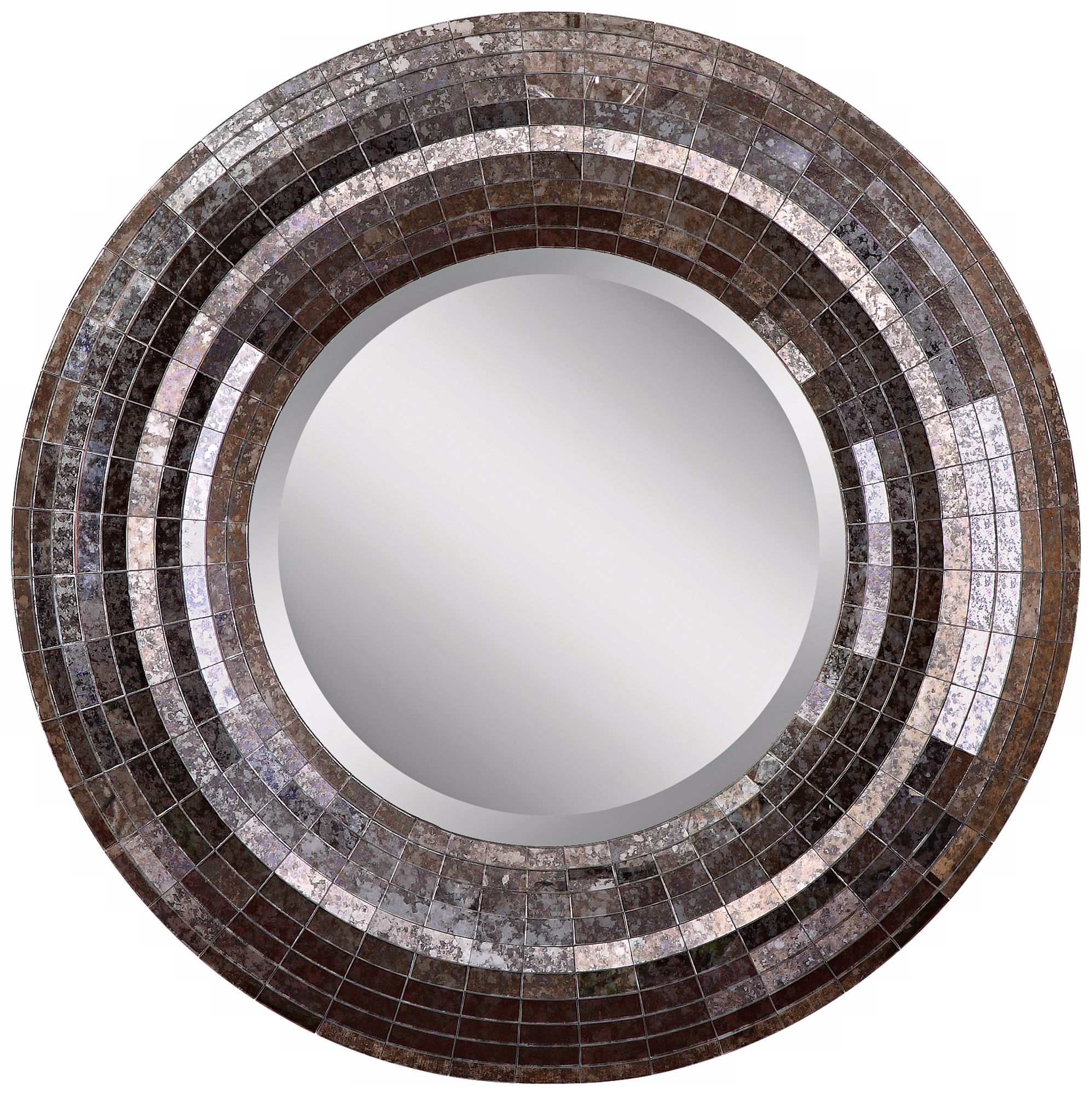 Uttermost Seneca Antique Glass Round 32" High Wall Mirror