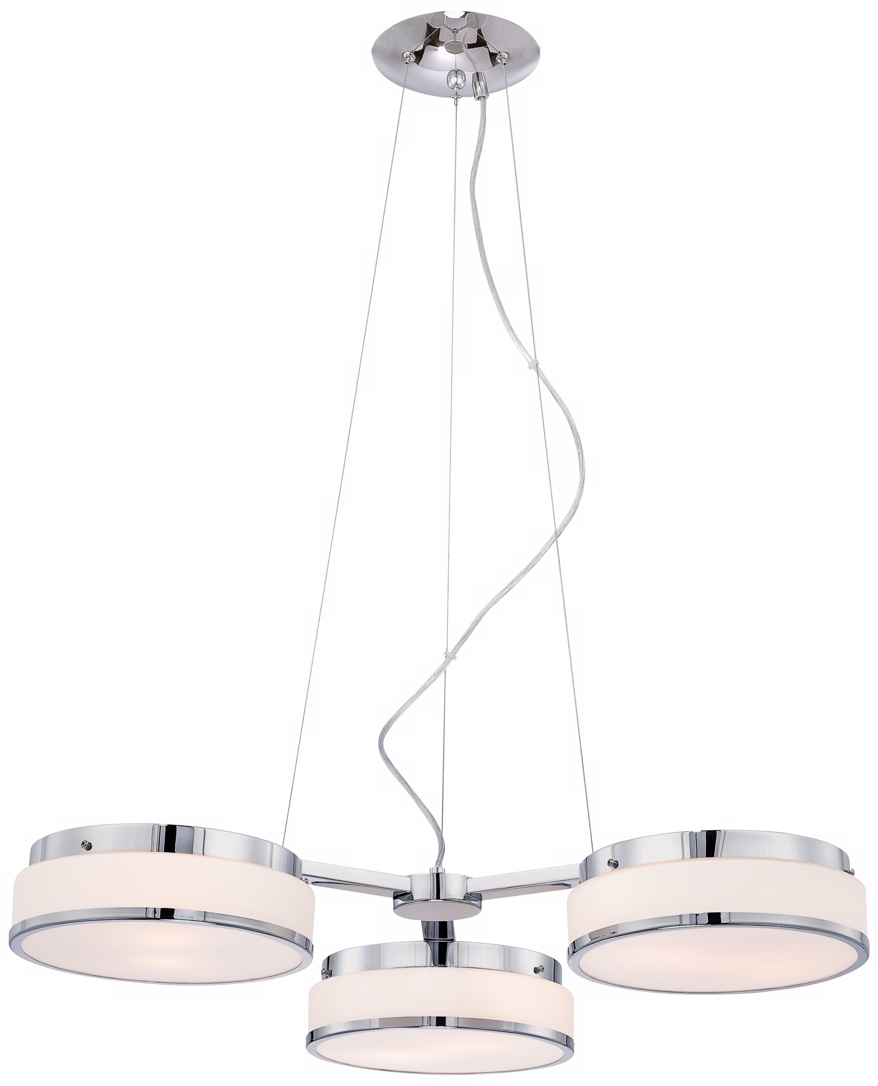 Possini Euro Design Triple Opal Glass 6-Light Pendant