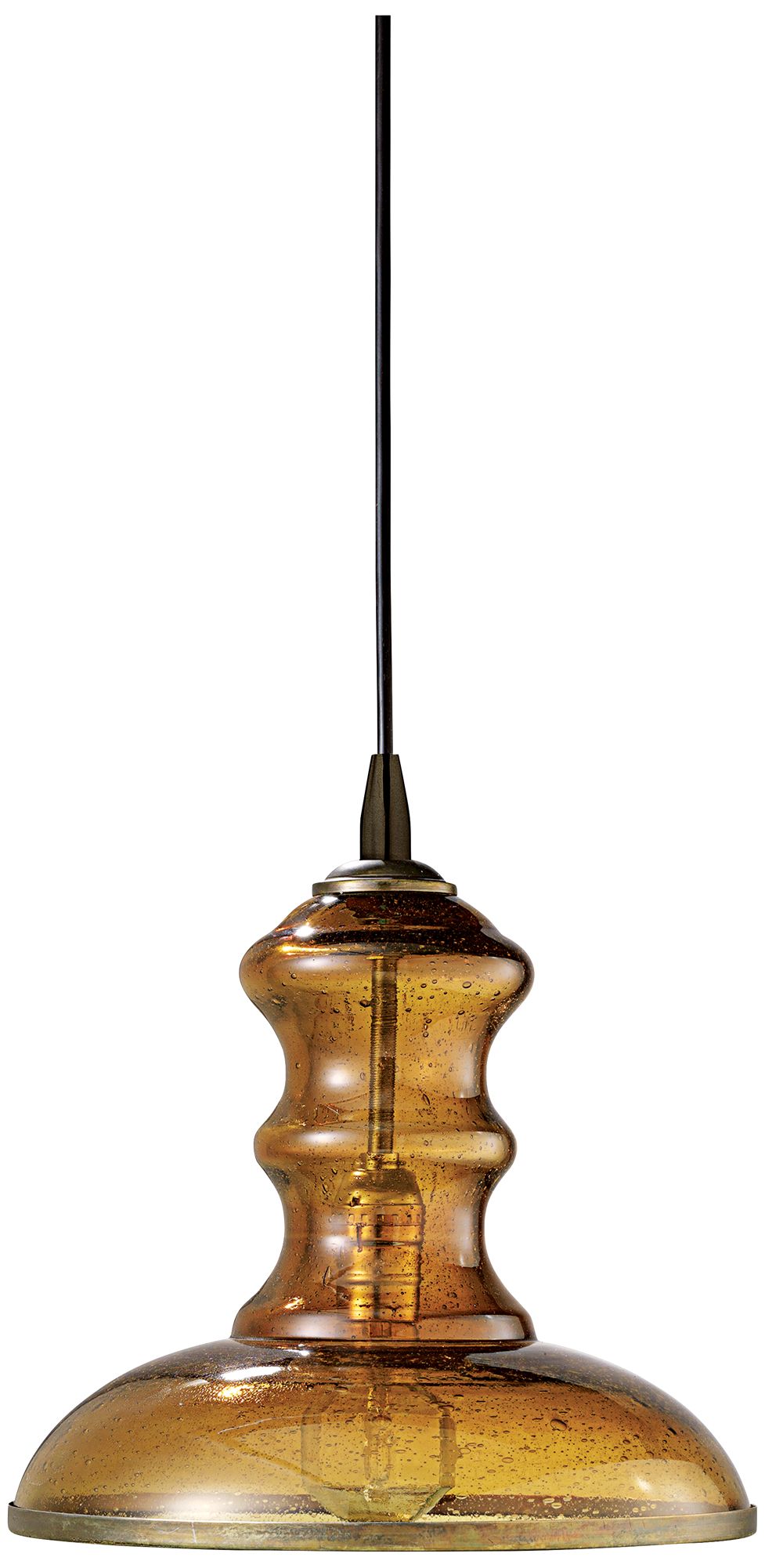 Jamie Young St Croix Amber Glass 9 3/4" Wide Pendant