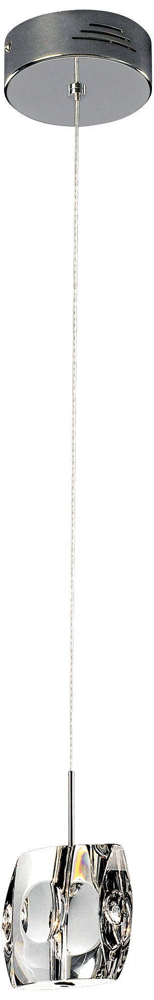 ET2 Neo Crystal Glass and Chrome 1-Light Mini Pendant