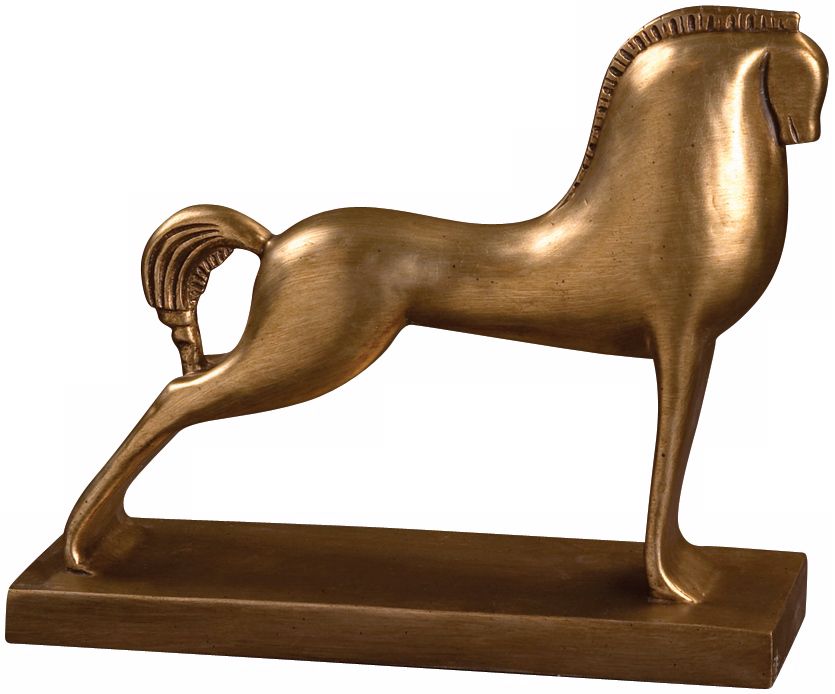 Antique Gold Leaf Horse Tabletop Sculpture