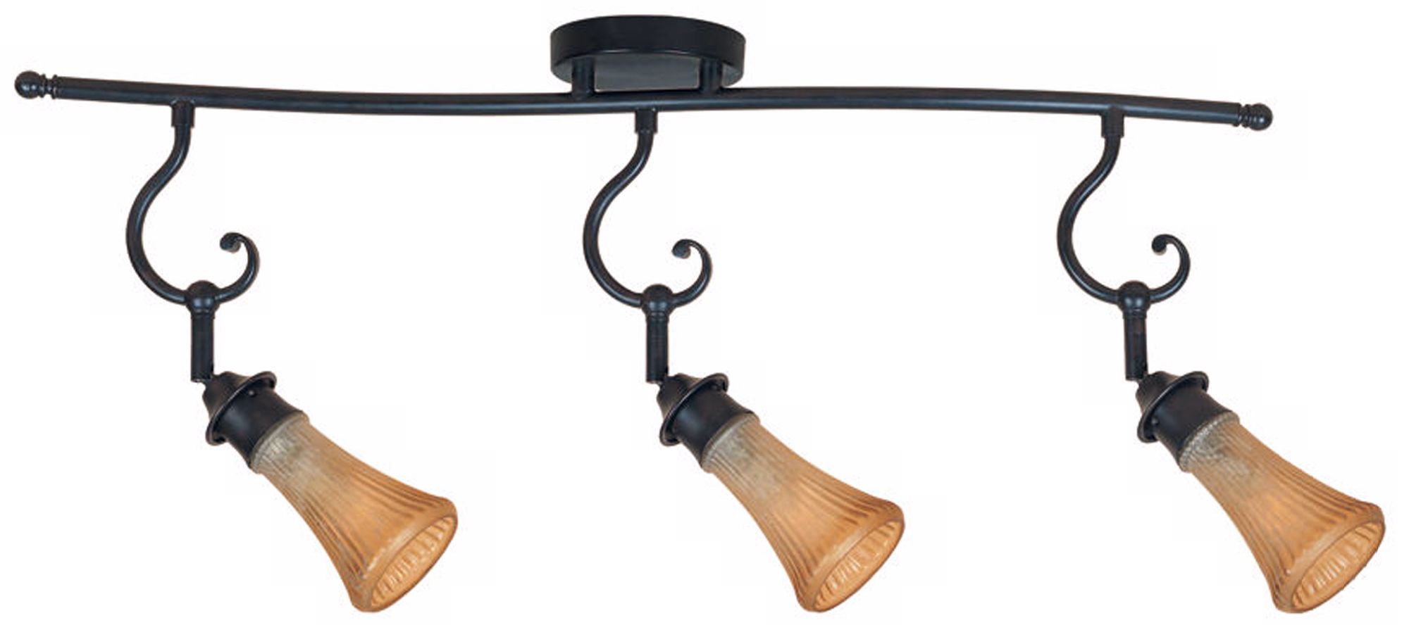 Antico Glass 3-Light Halogen S-Track Ceiling Light